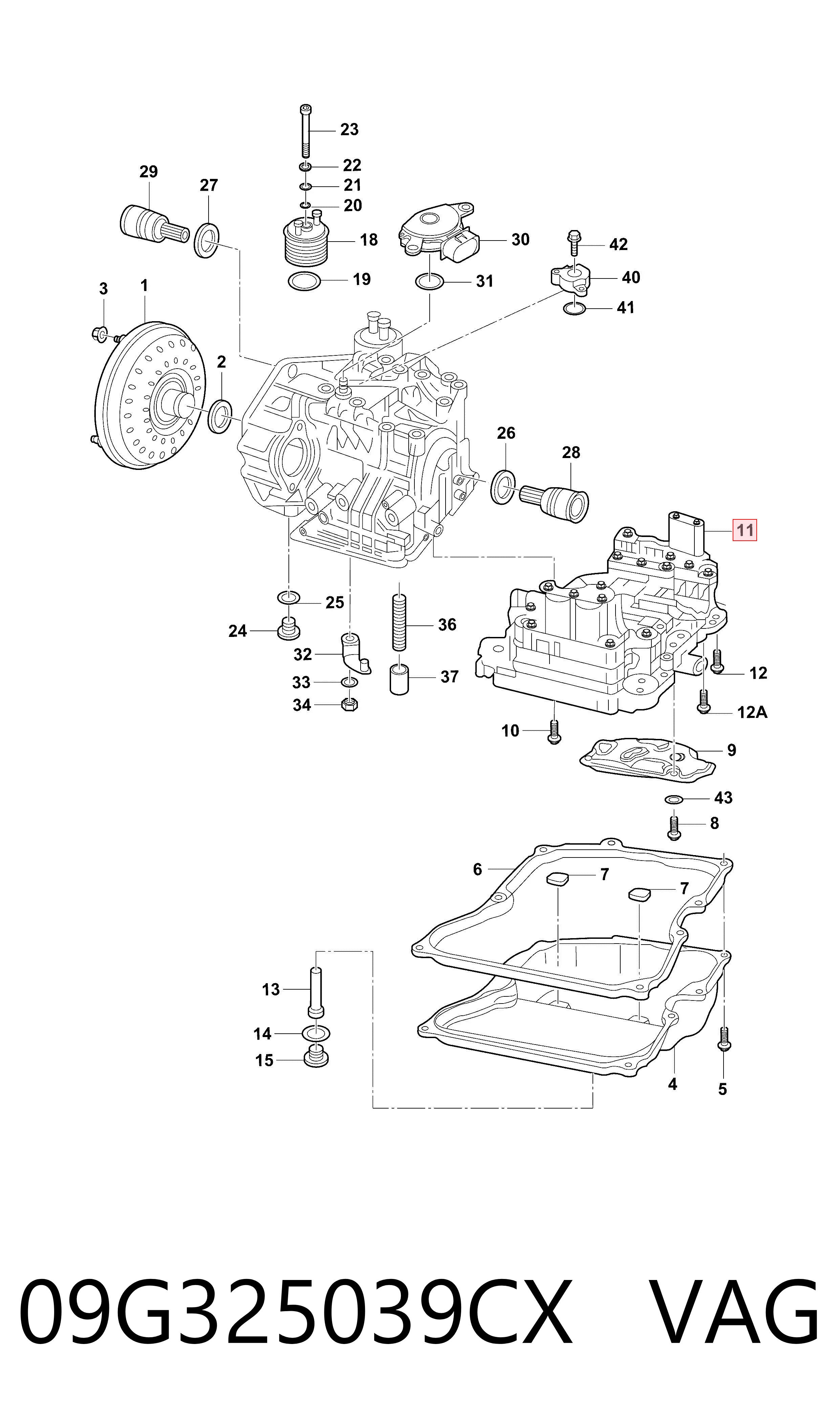 09G325039CX VAG Модуль коробки автомат