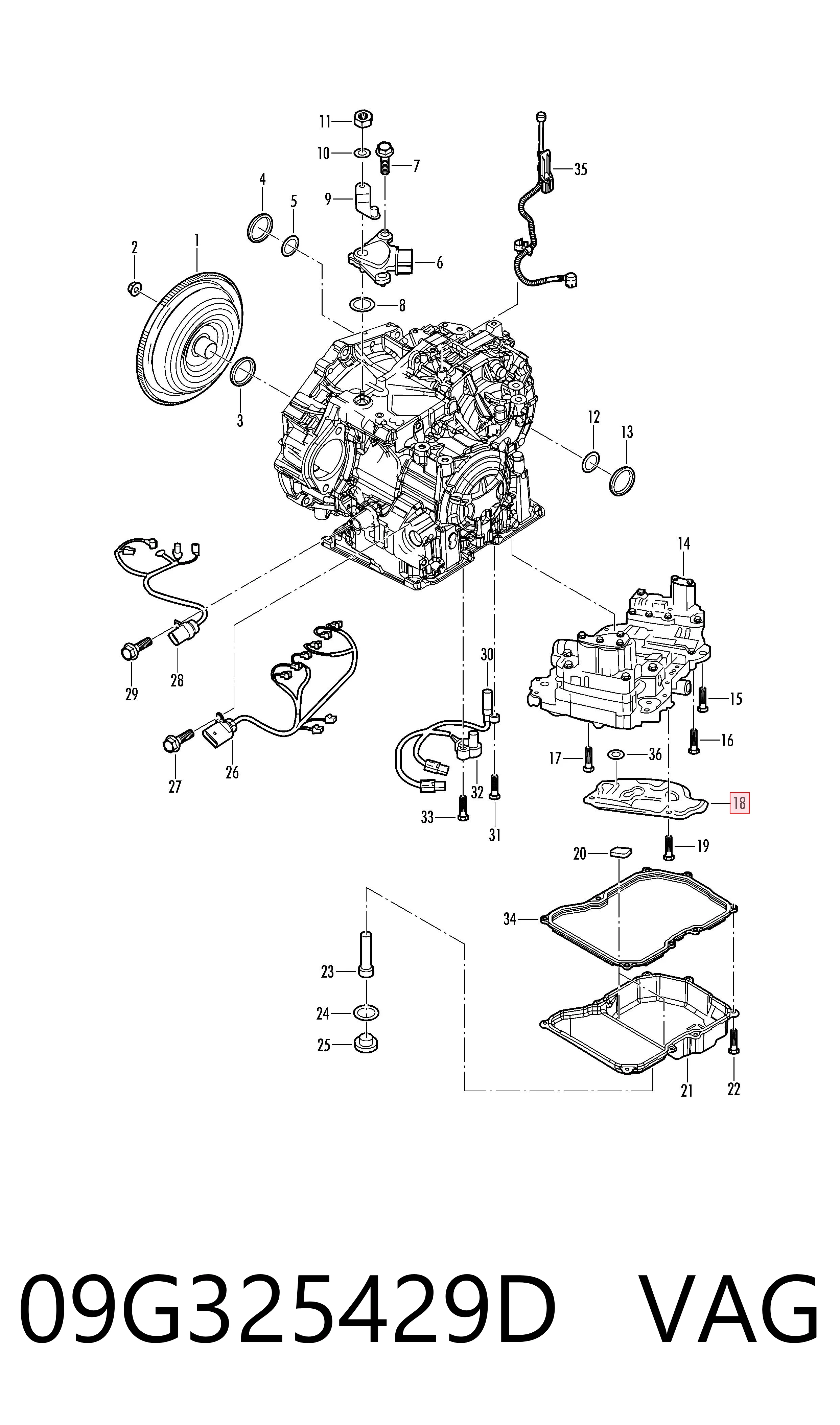 Фильтр коробки автомат VAG 09G325429D цена, от 99.12 USD