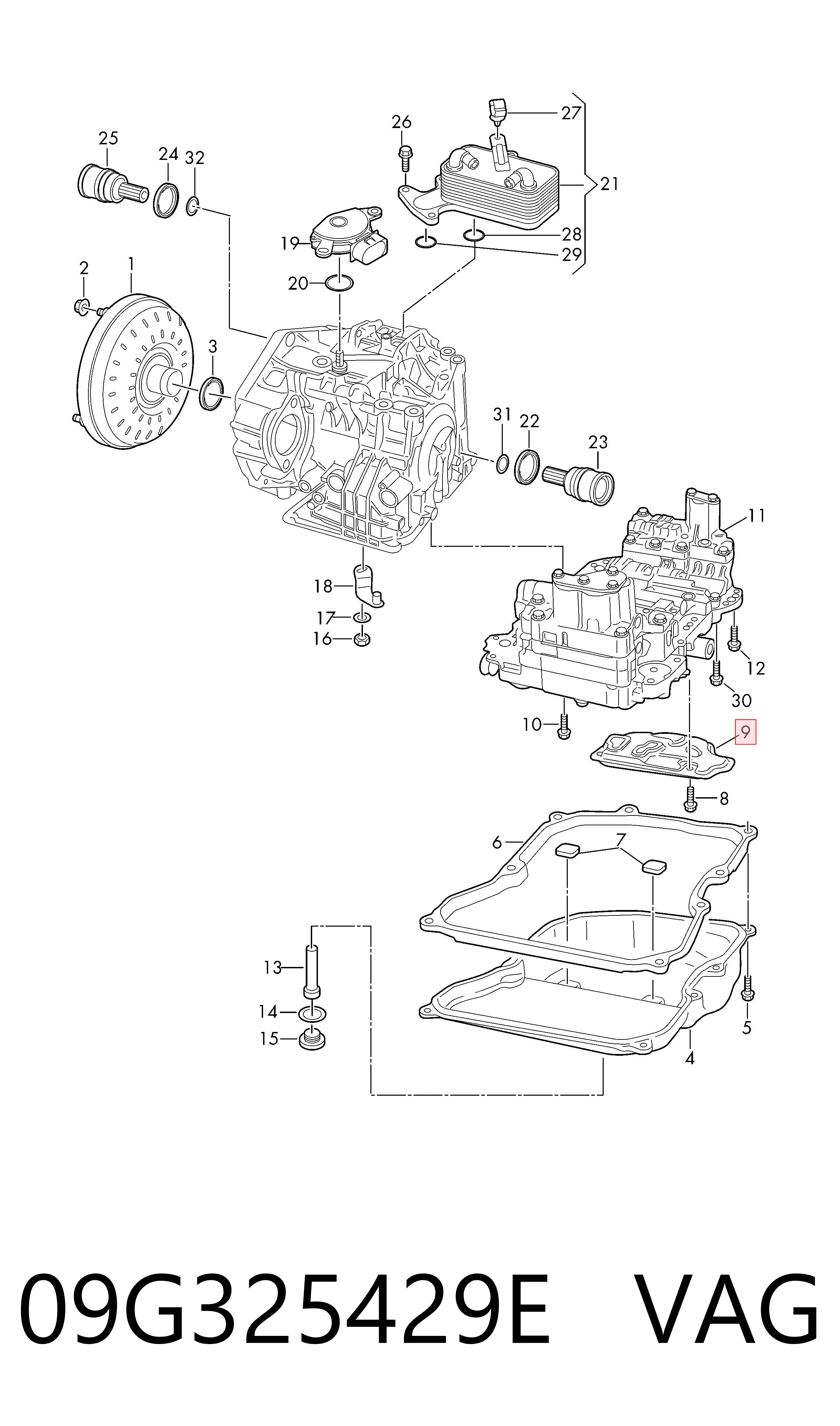 Купить 09G325429E VAG Фильтр автоматической коробки передач