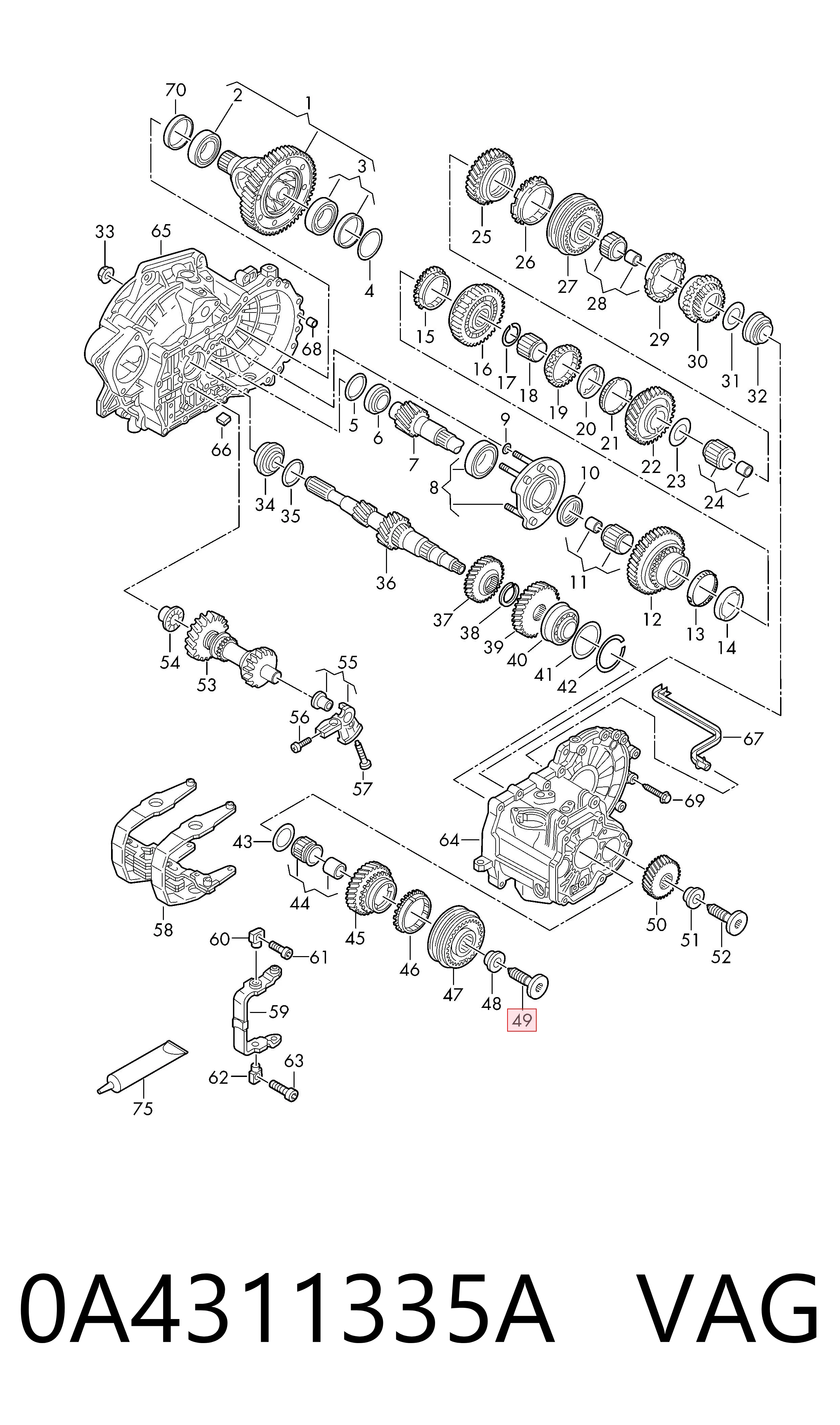 0A4311335A VAG Болт крепления головки блока цилиндров