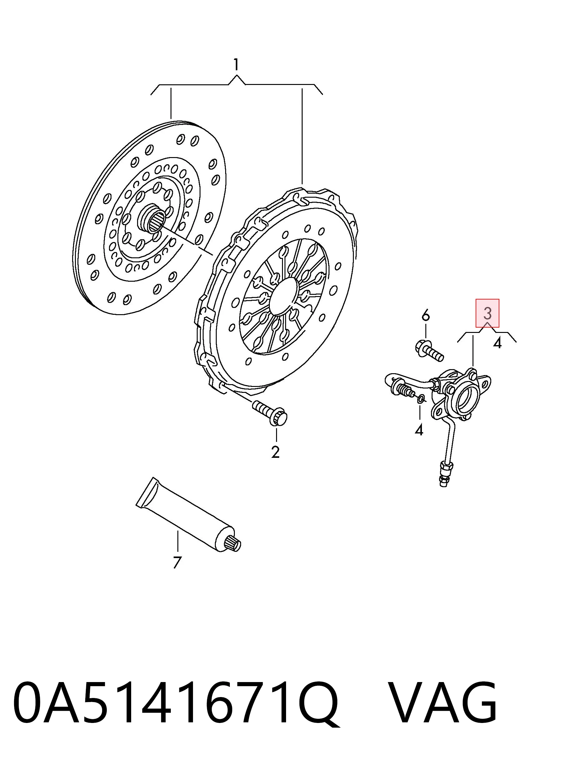 Сальник коленвала задний VAG 0A5141671Q цена, от 29.45 USD