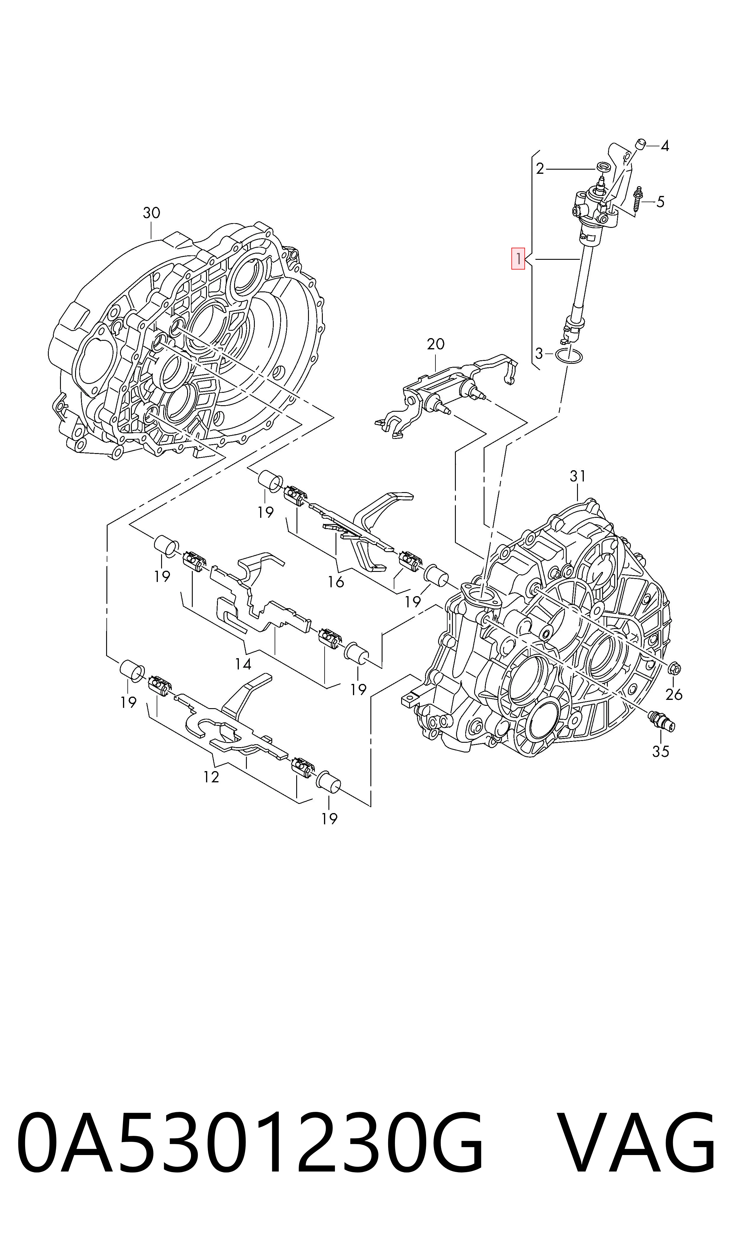 Актуатор (привод) выбора передач Volkswagen Transporter T6 фургон (SGA, SGH, SHA, SHH) (2015 - 2024) цена, от 422.47 USD
