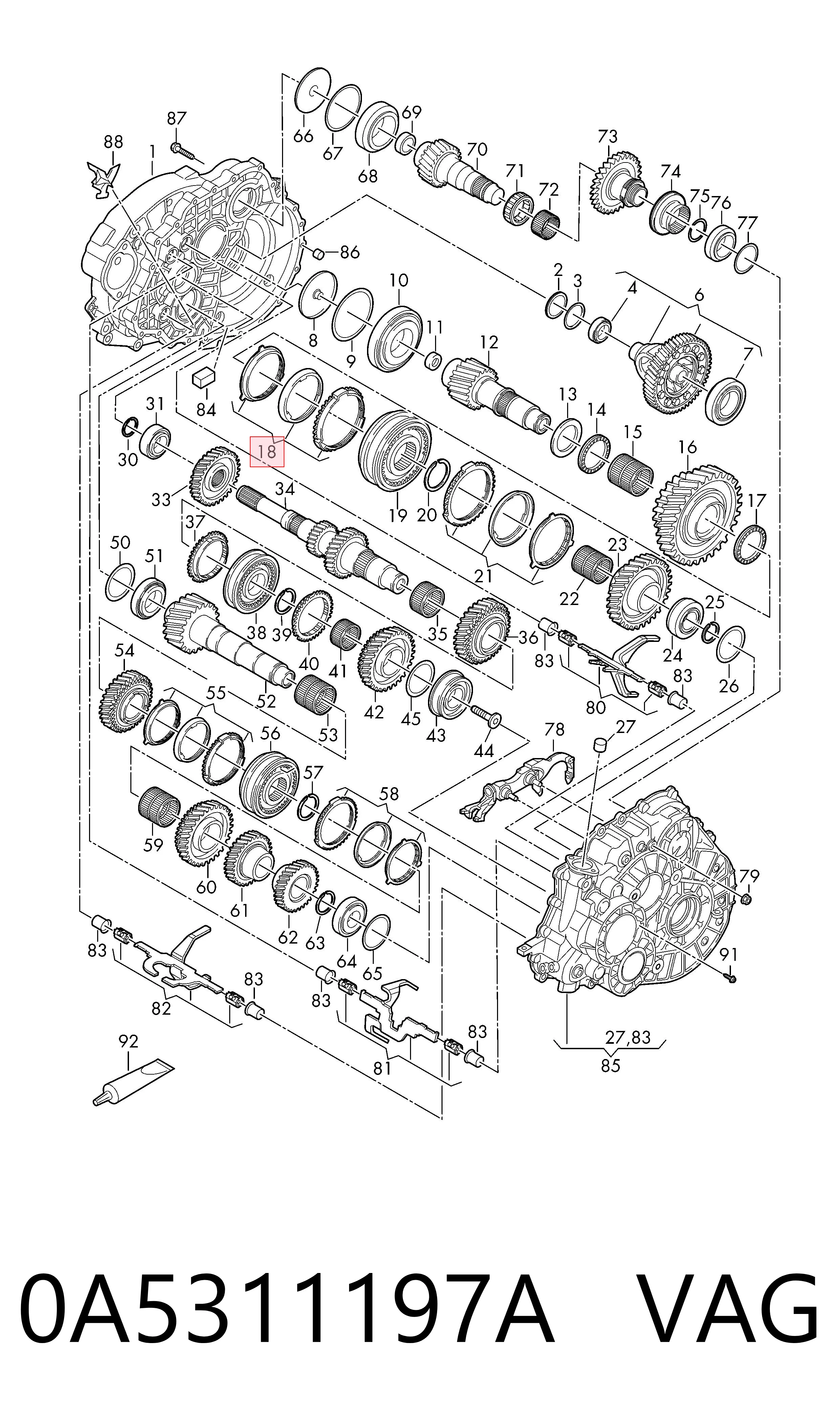0A5311197A VAG Кольцо синхронизатора