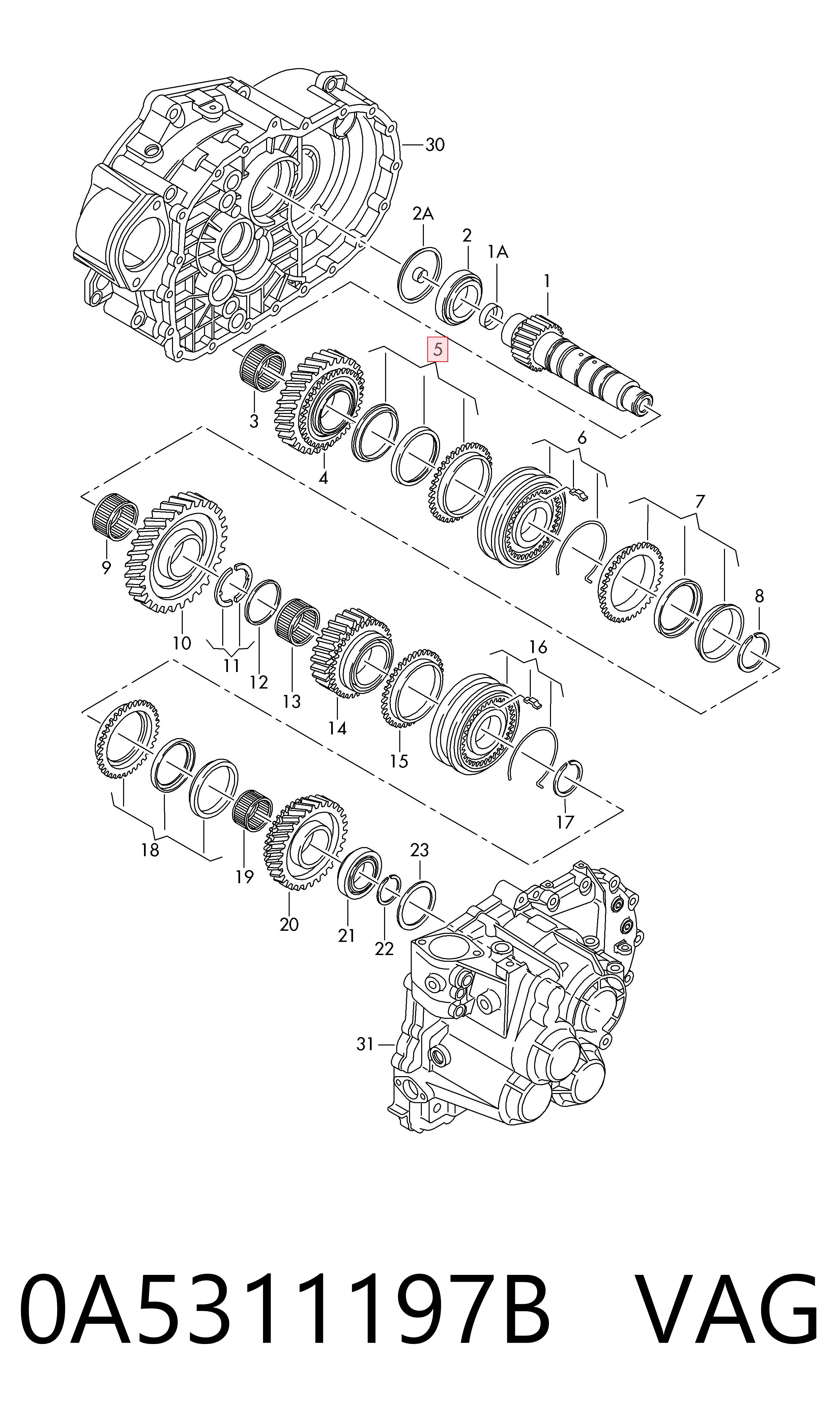 0A5311197B VAG Ремкомплект синхронизатора