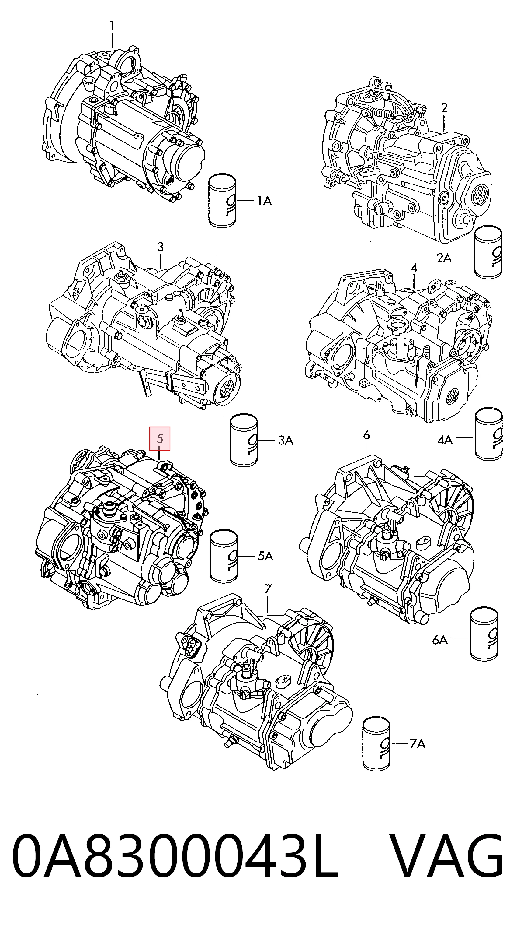 0A8300043L VAG КПП в сборе