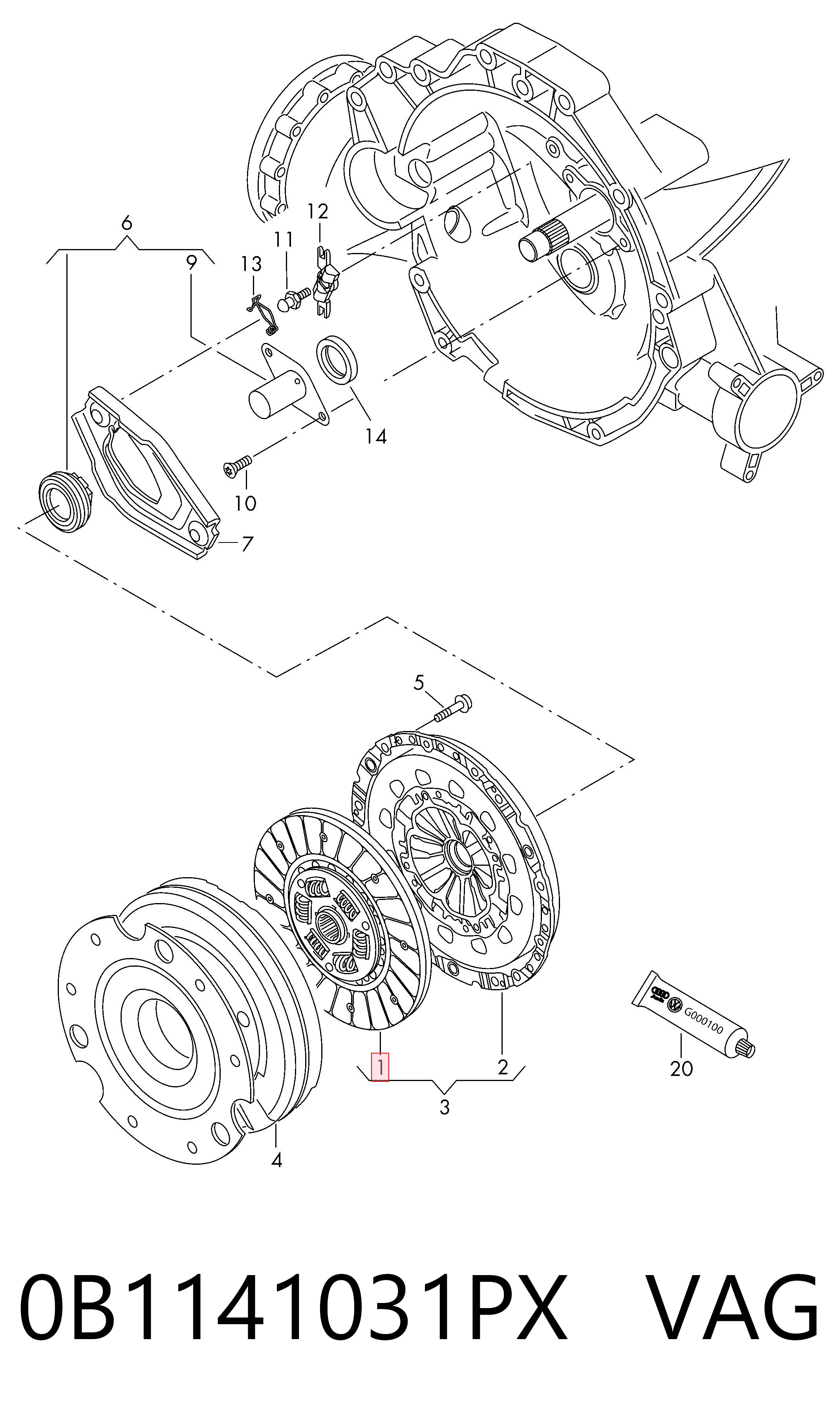 Диск сцепления ведомый на Audi A6 C7 4G2, 4GC