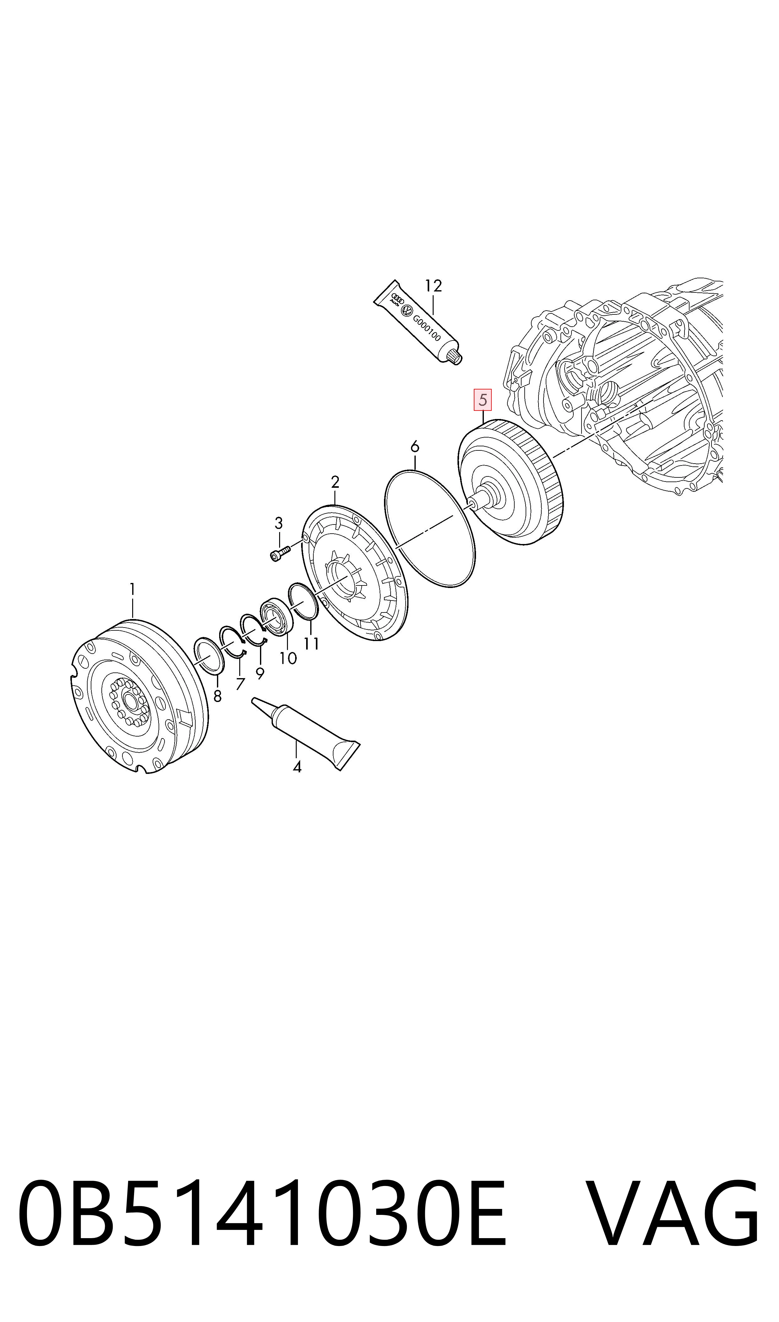 0B5141030E VAG Обгонная муфта коробки автомат