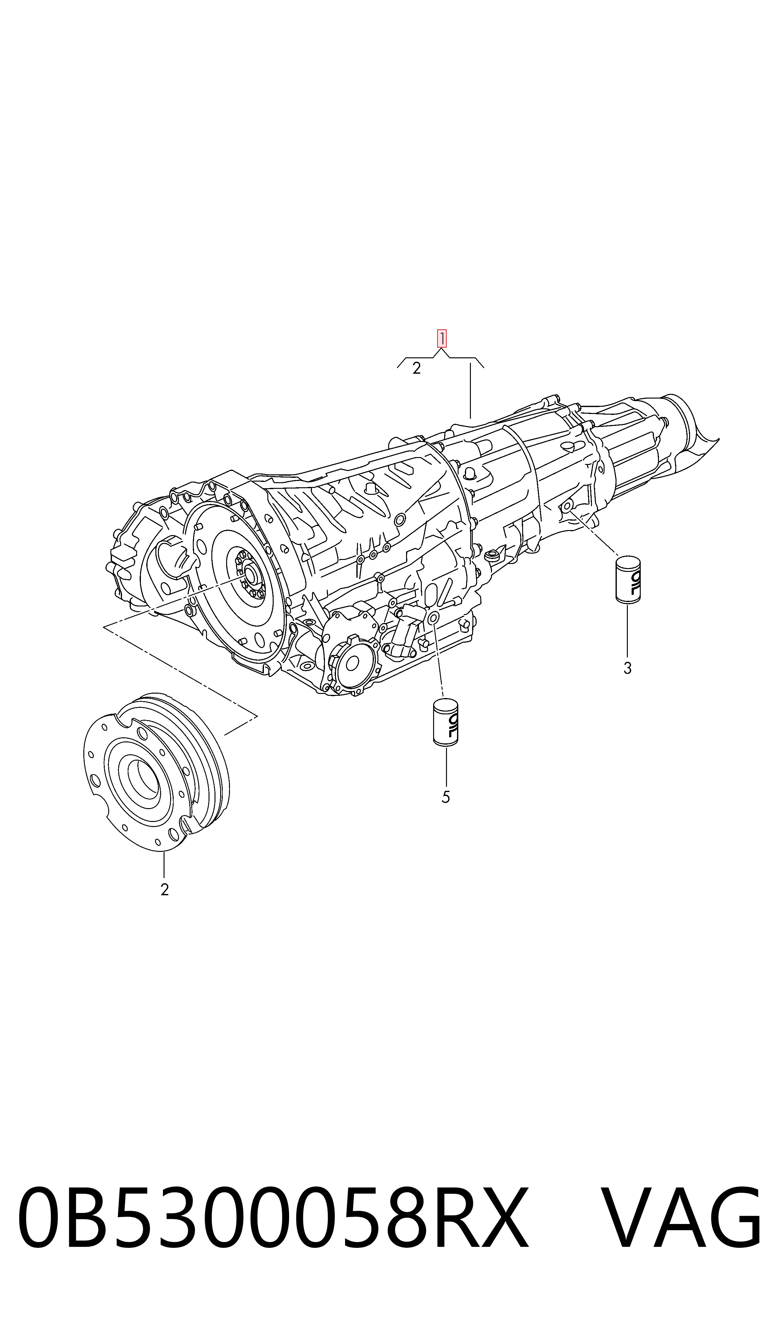 0B5300058RX VAG Автоматическая коробка передач