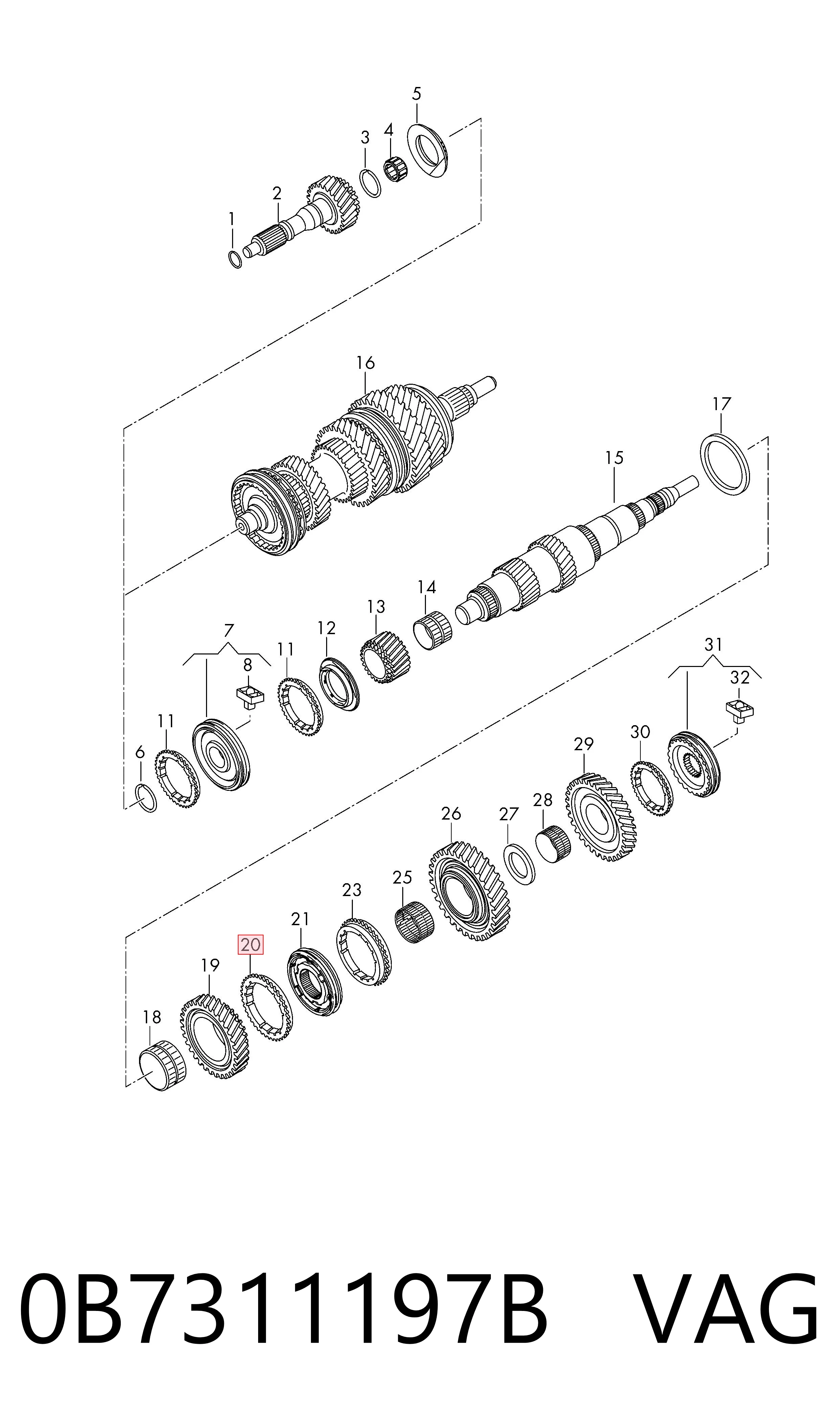  VAG 0B7311197B цена, от 146.93 USD