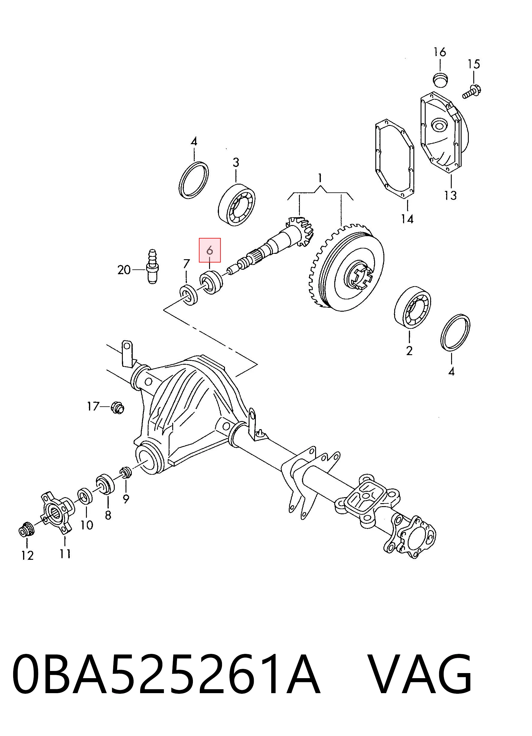  VAG 0BA525261A цена, от 142.98 USD