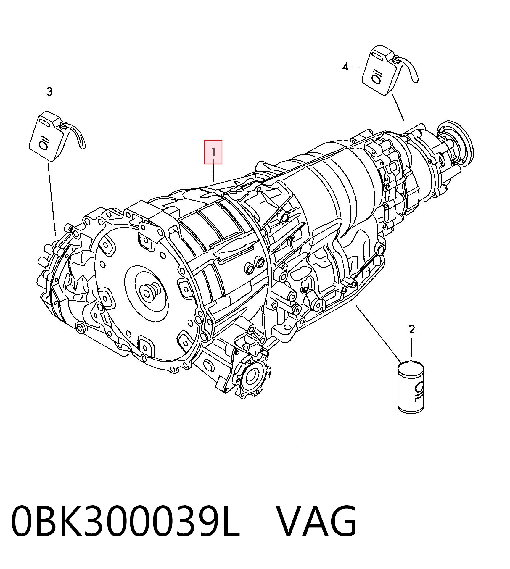 АКПП в сборе (автоматическая коробка передач) VAG 0BK300039L