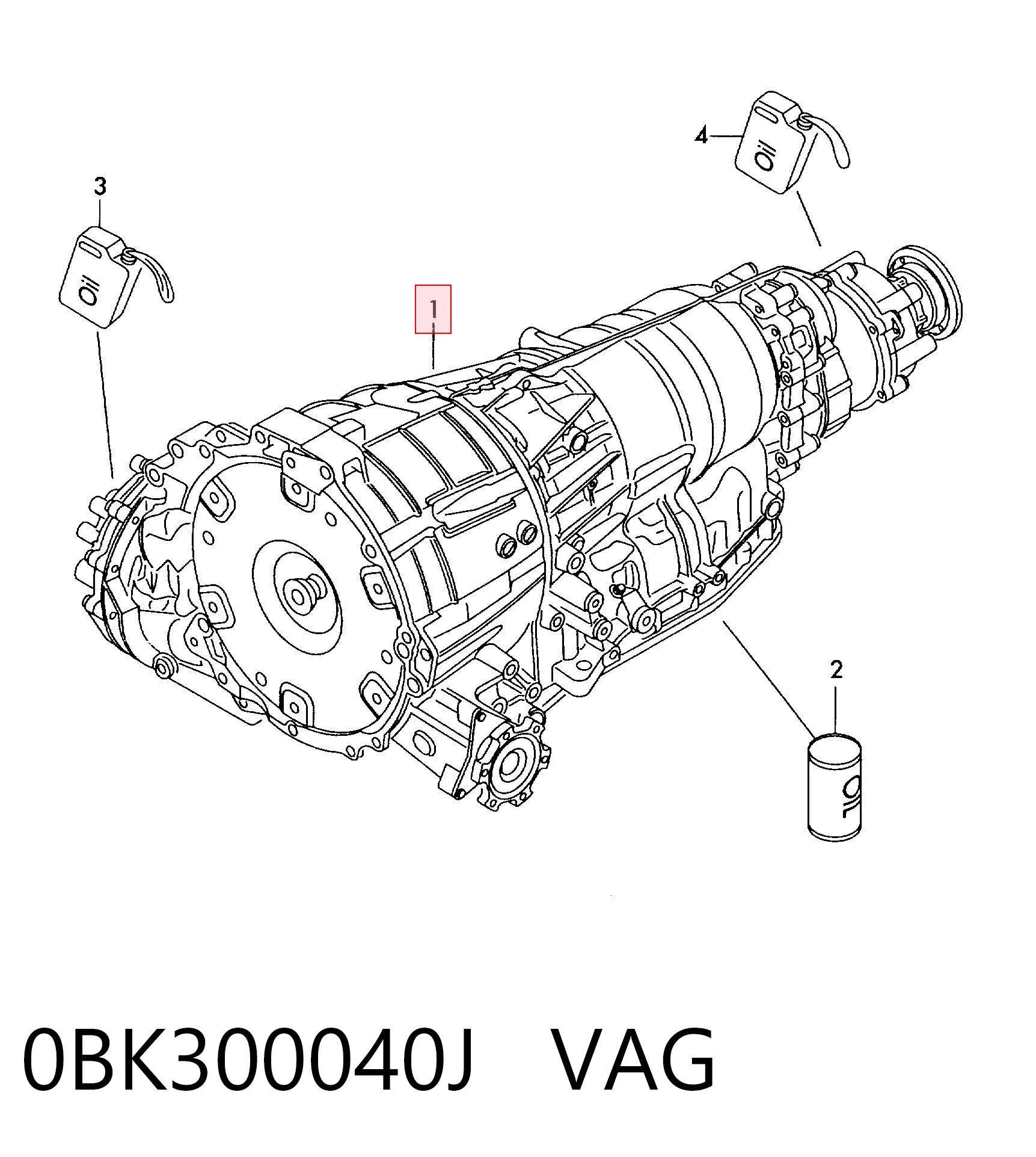 АКПП в сборе (автоматическая коробка передач) VAG 0BK300040J