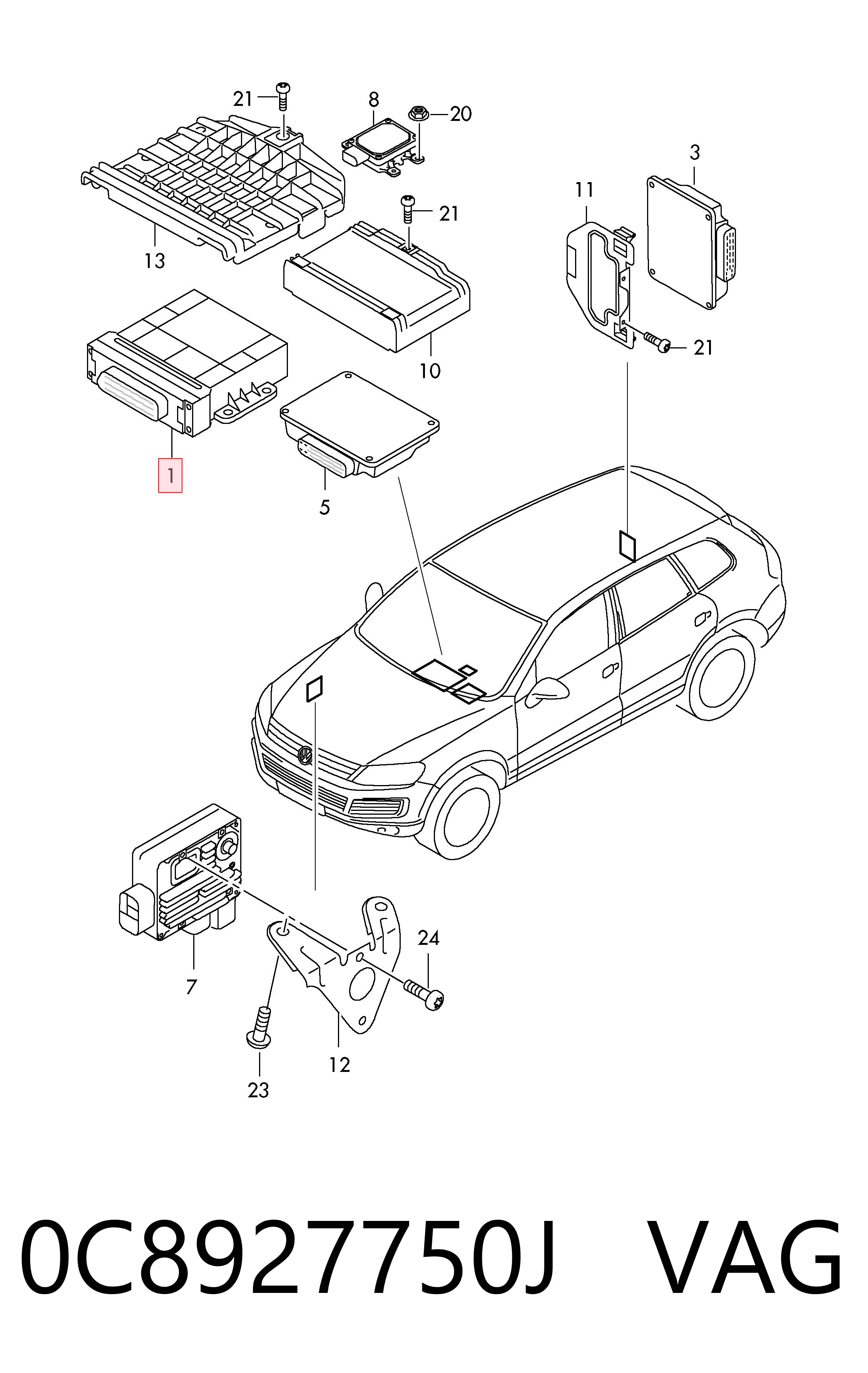 Модуль управления АКПП электронный VAG 0C8927750J цена, от 186.23 USD