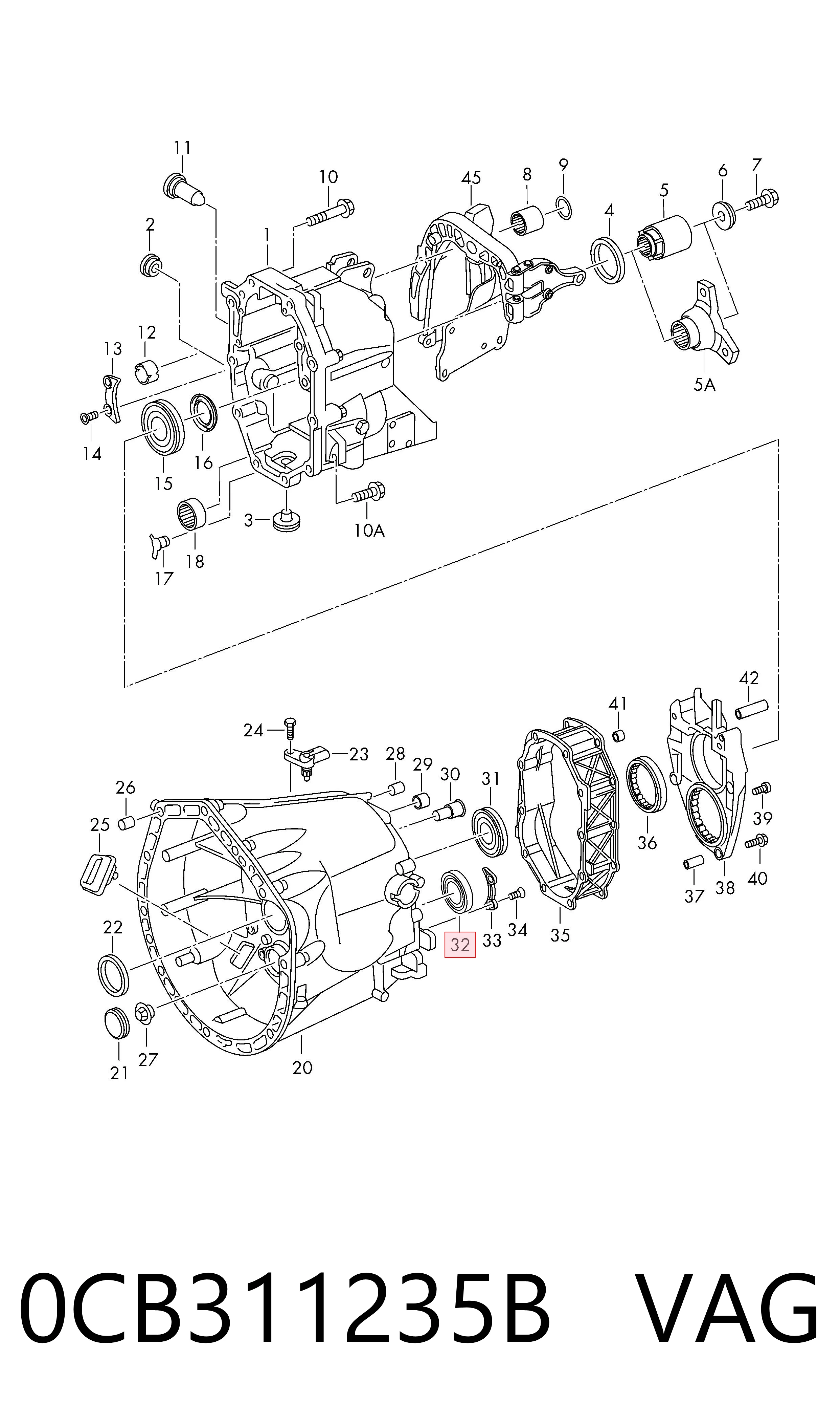 K68080335AA Fiat/Alfa/Lancia Подшипник промежуточного вала КПП