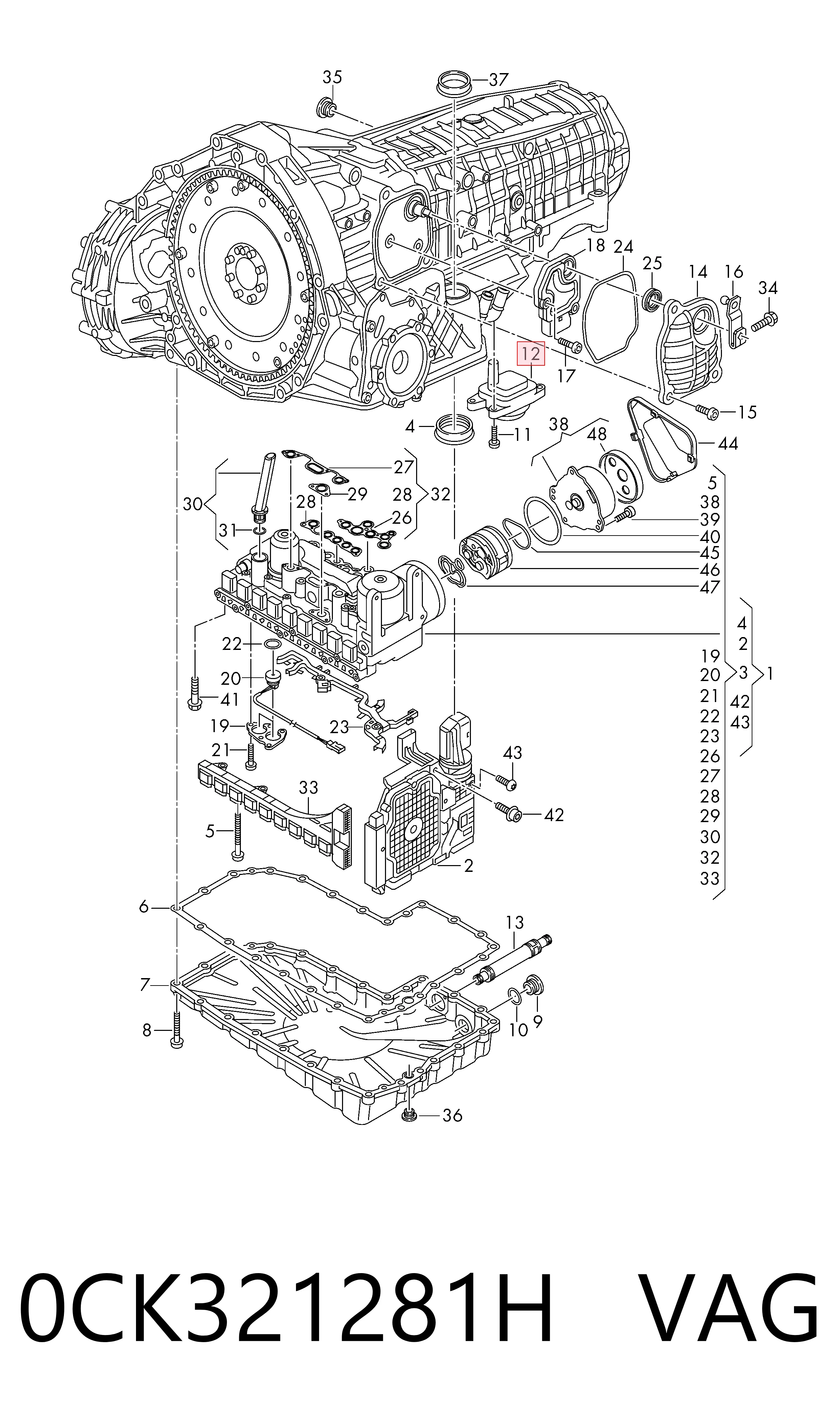 0CK321281H VAG Насос масляный АКПП