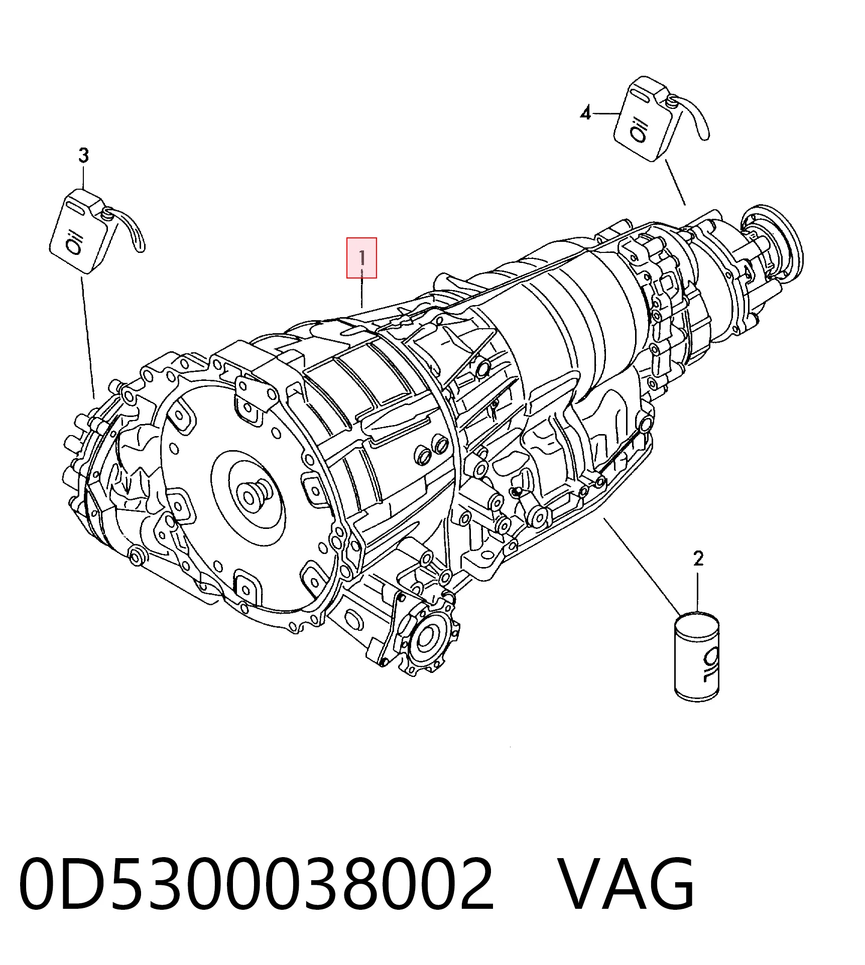 АКПП в сборе (автоматическая коробка передач) VAG 0D5300038002