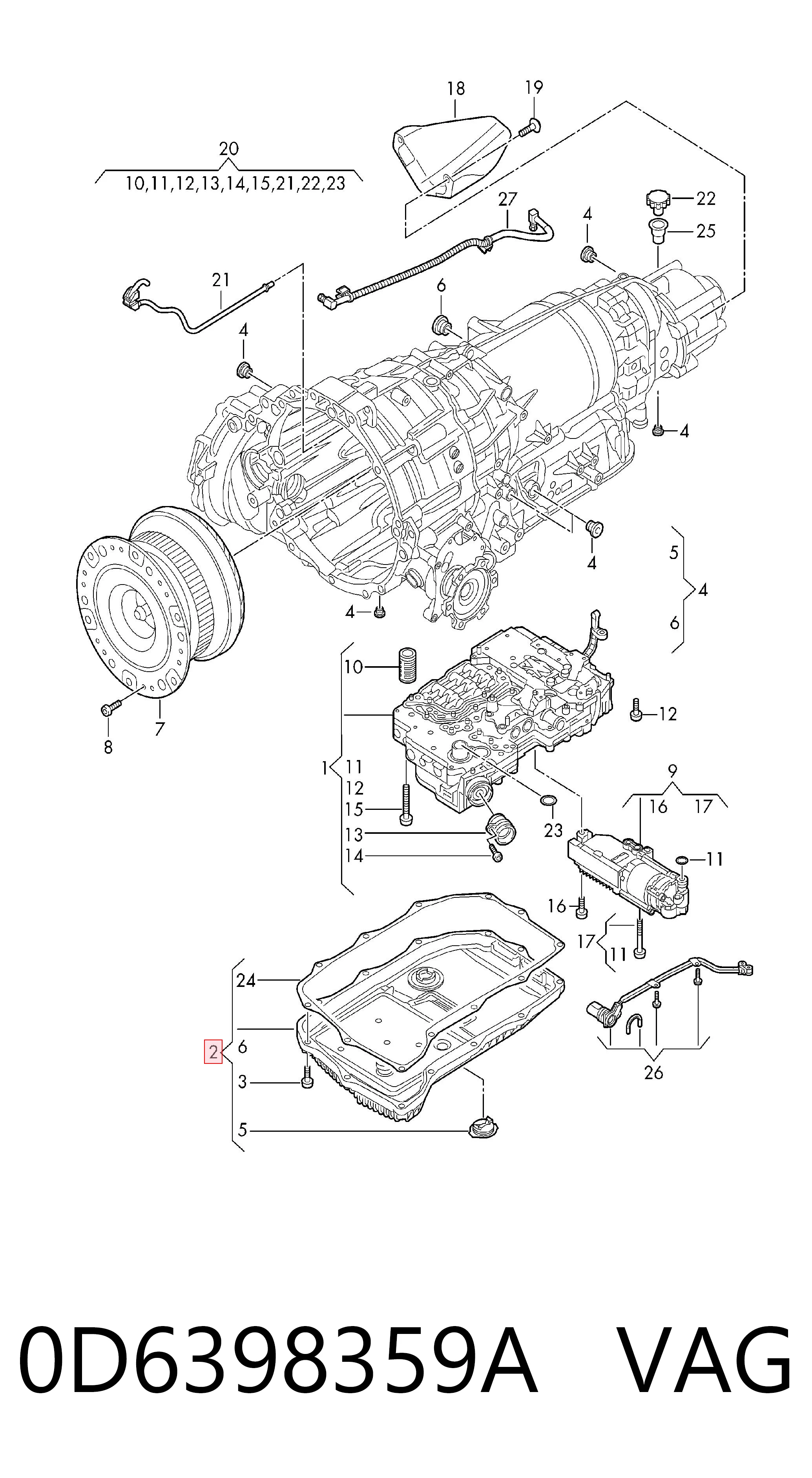 1104298052 ZF Parts Сервисный комплект для замены масла АКПП