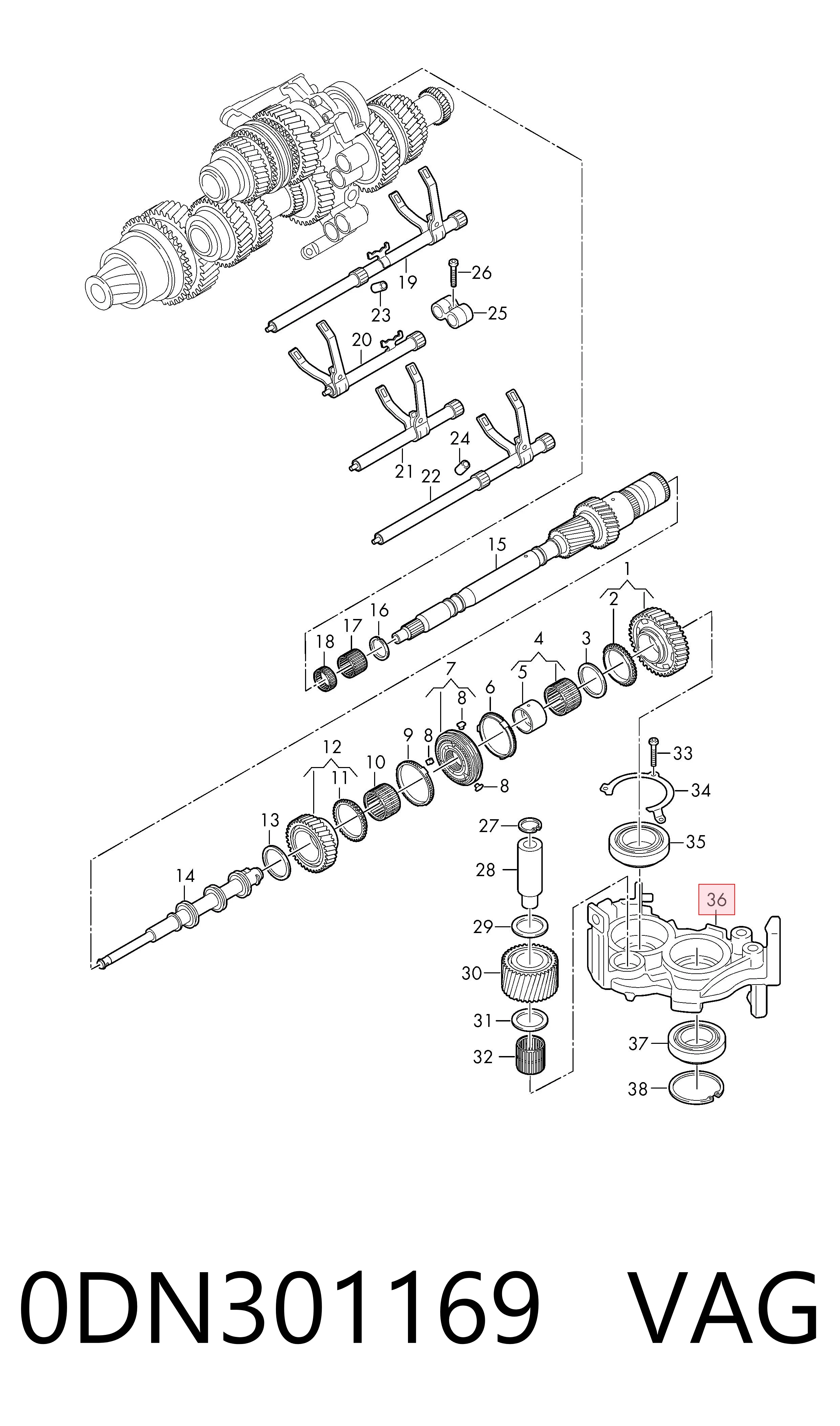  VAG 0DN301169 цена, от 146.70 USD