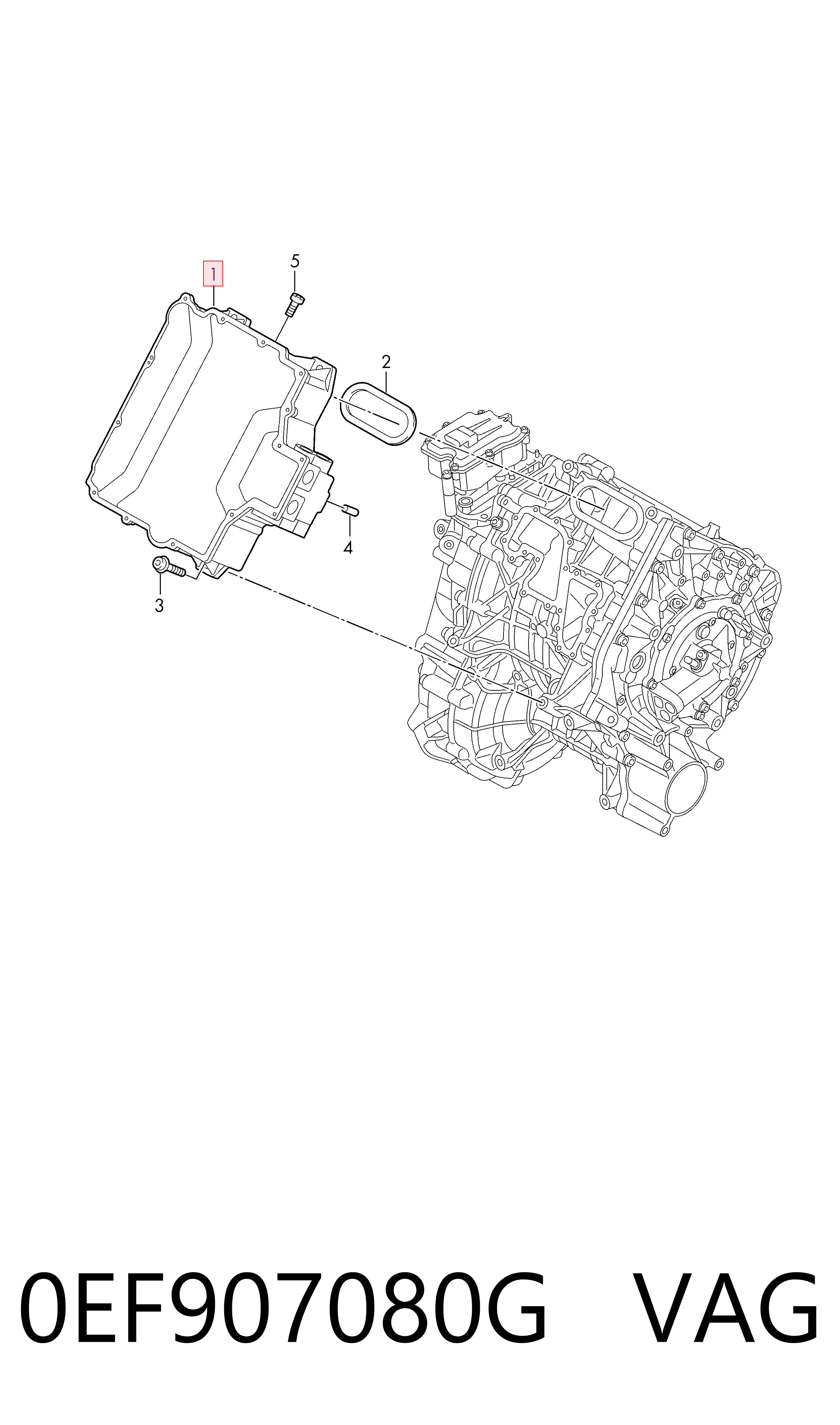 0EF907080G VAG Мозги двигателя