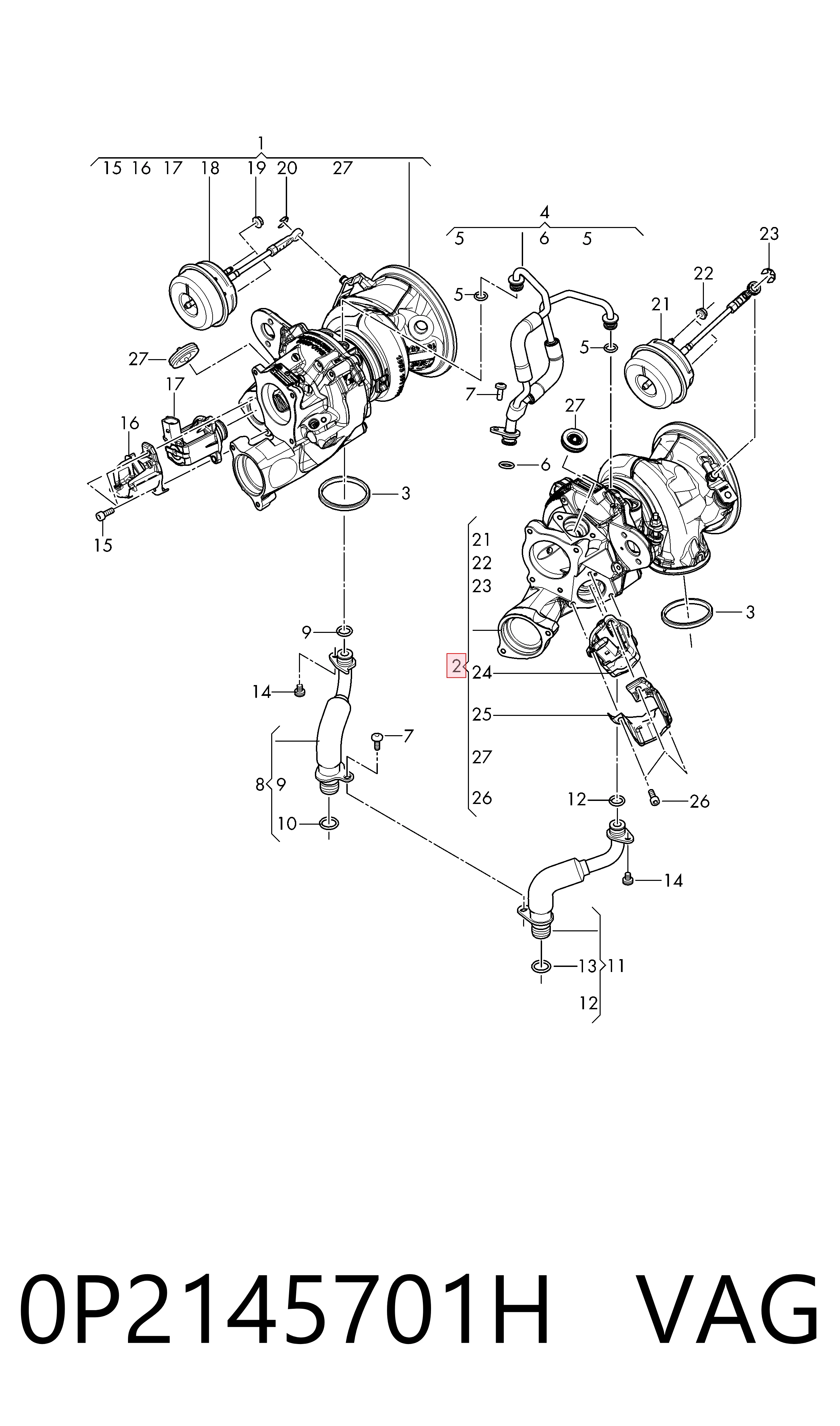Турбокомпрессор Bentley 0P2145701B