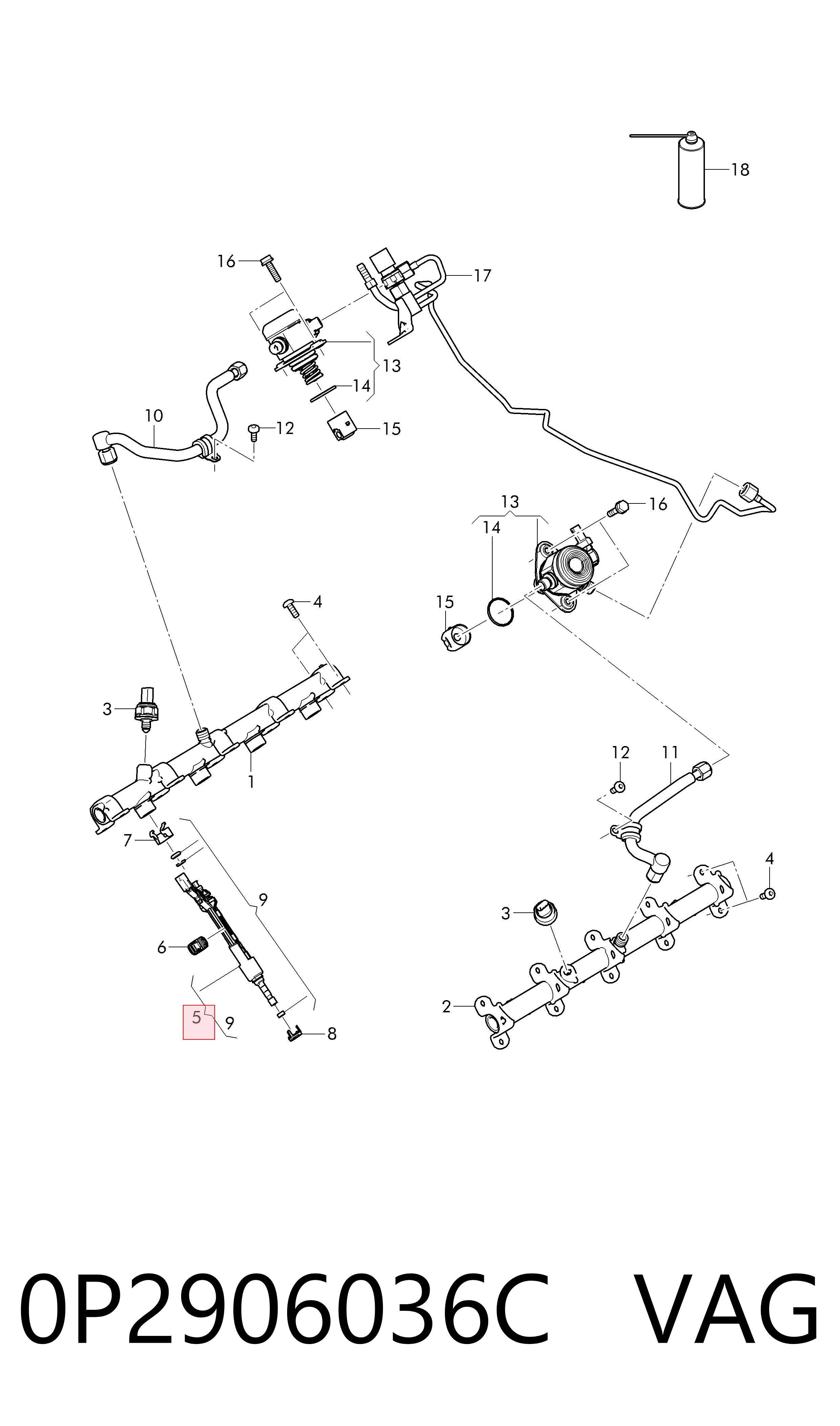 Форсунка инжектора VAG 0P2906036C цена, от 227.56 USD