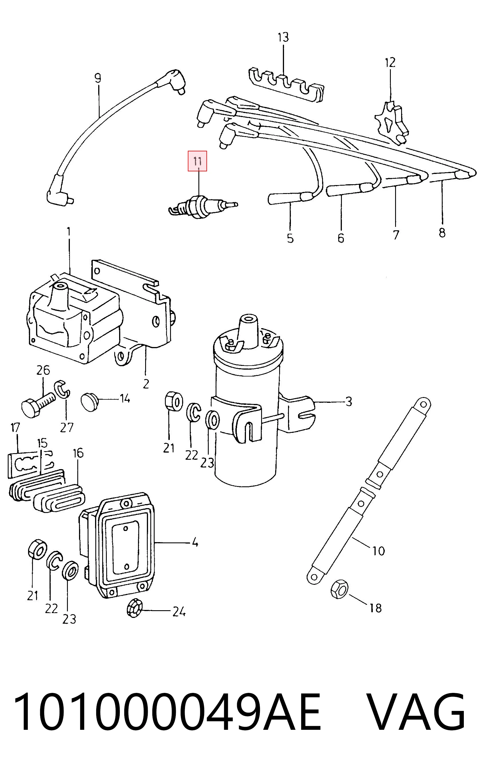 Свечи зажигания 0242229606 Bosch