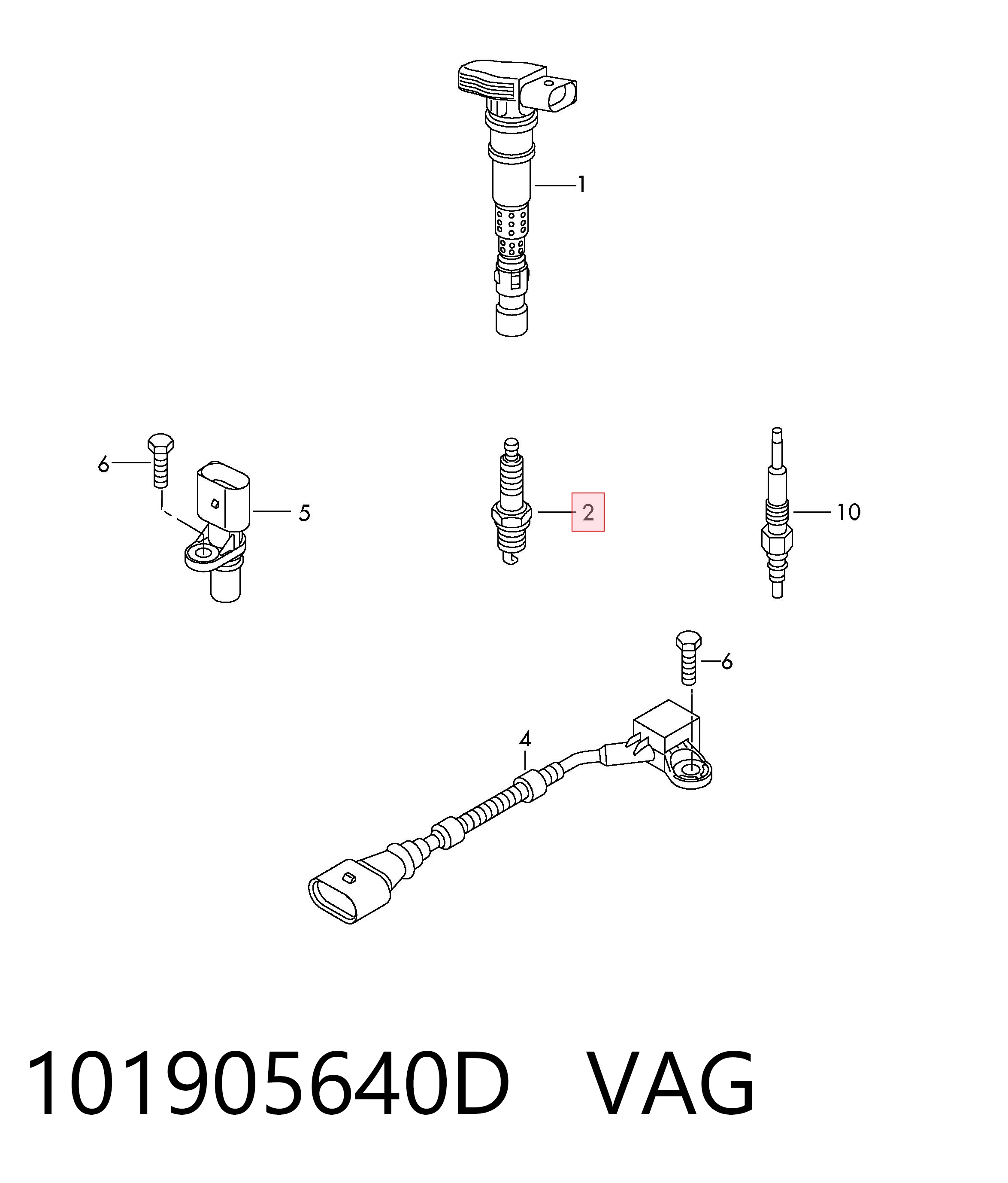 101905640D VAG Свечи зажигания