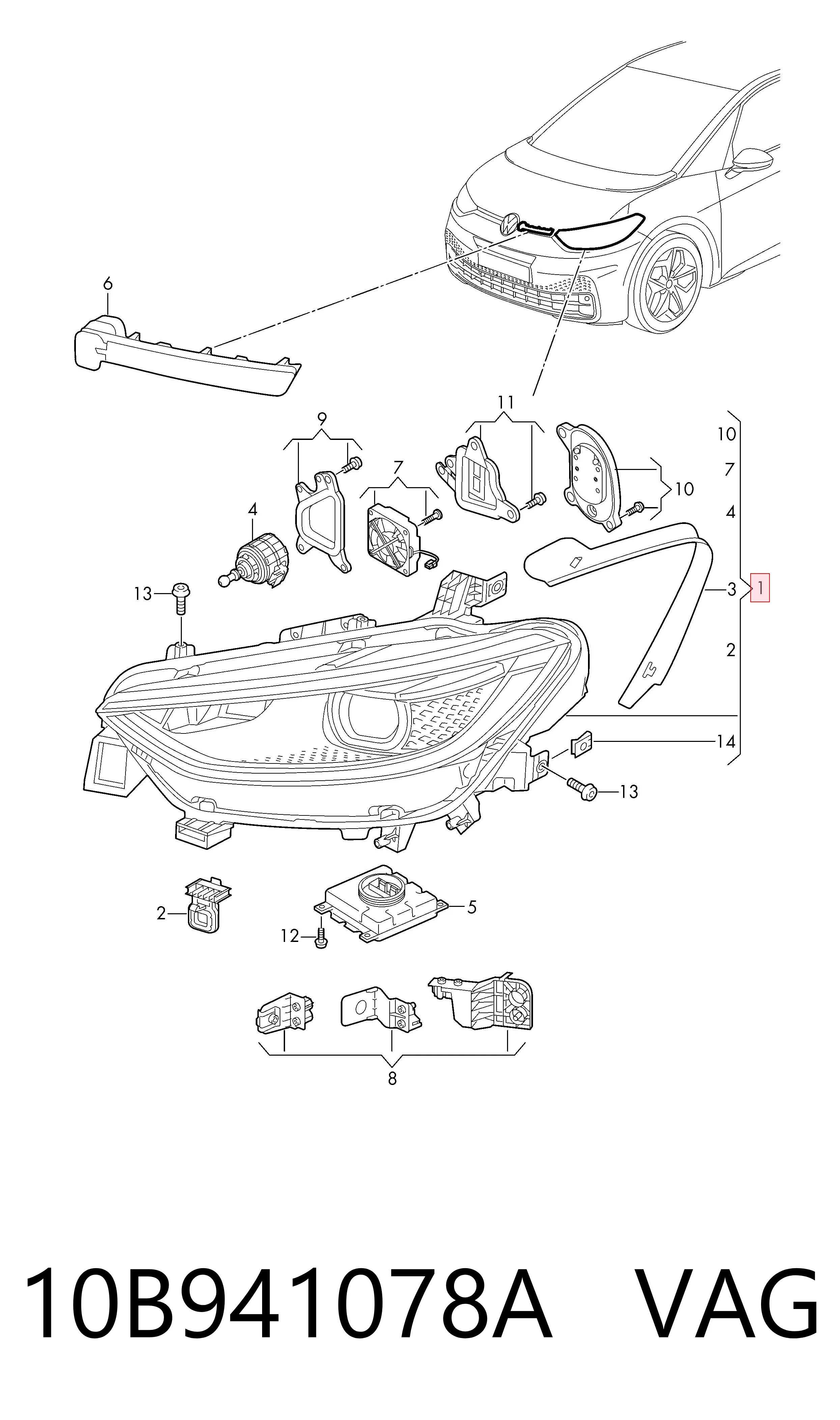  VAG 10B941078A цена, от 253.39 USD