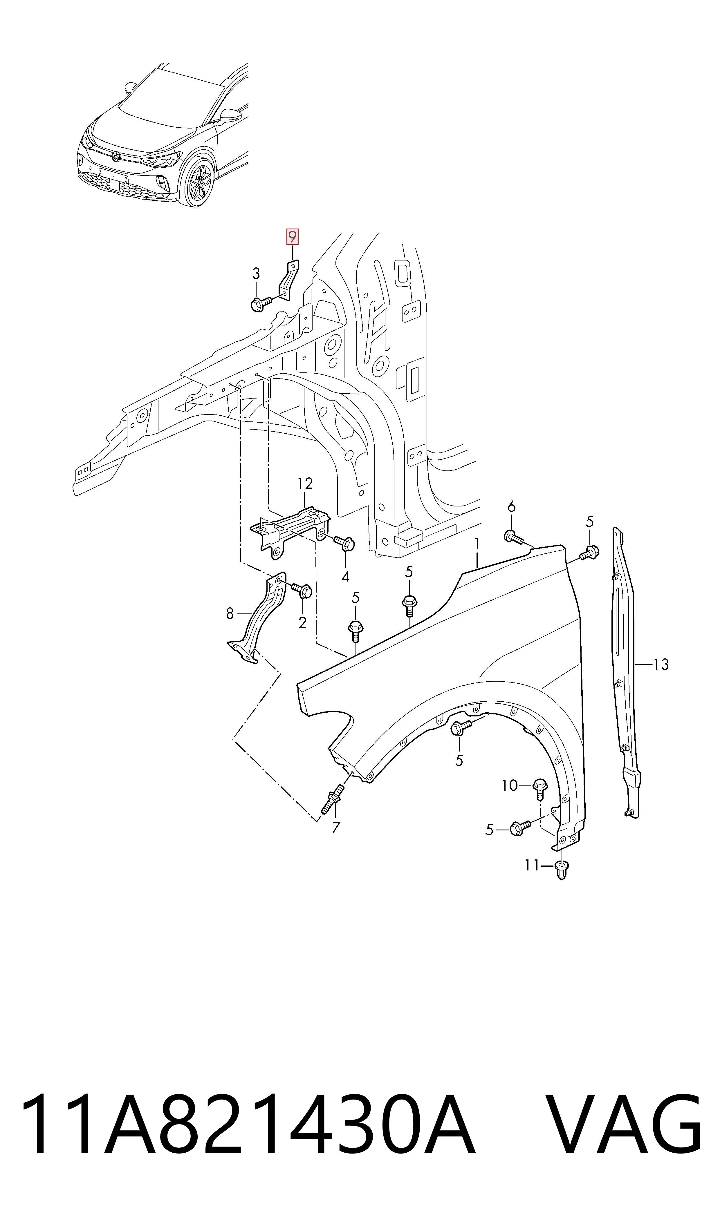 11A821430A VAG 