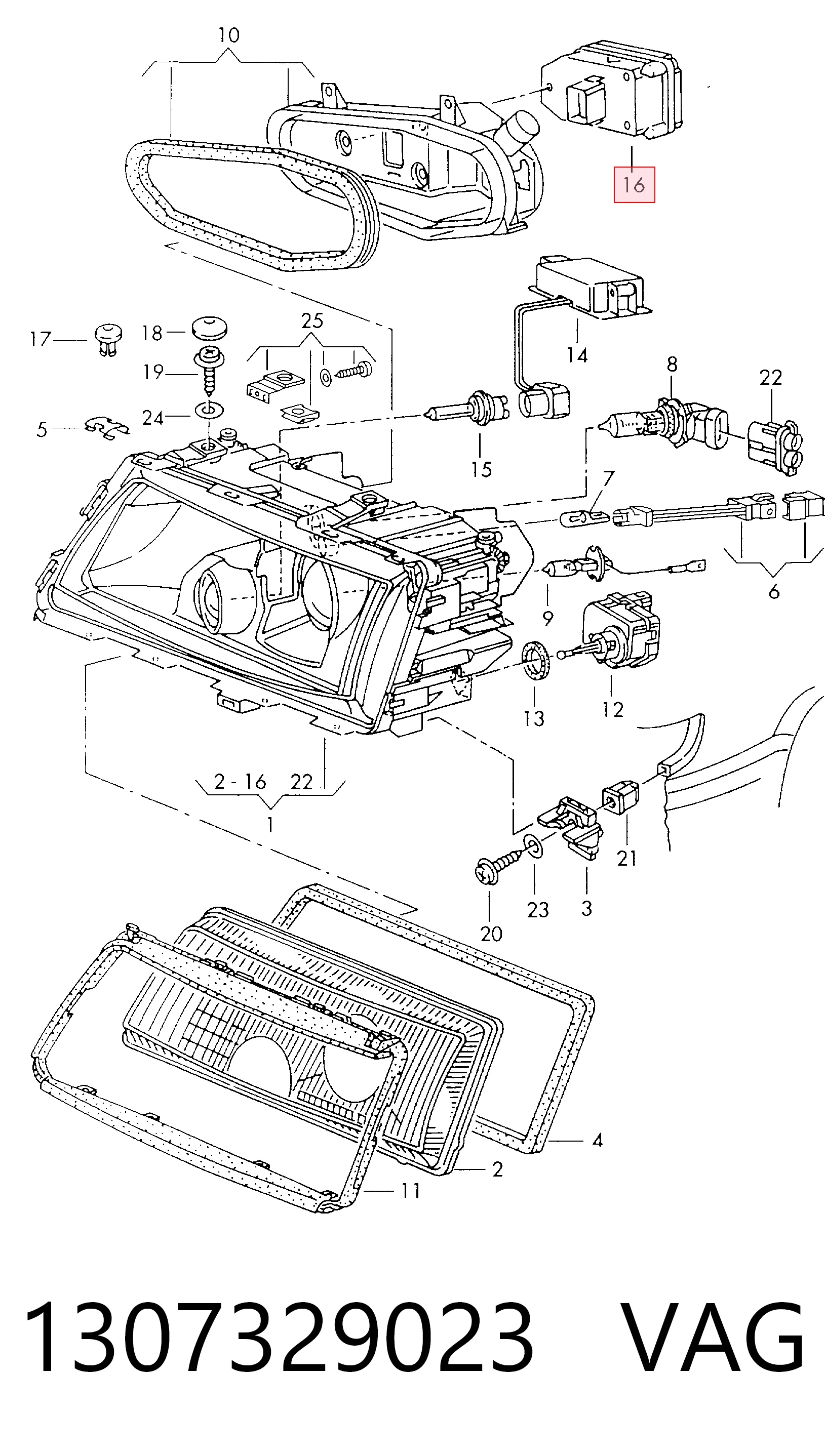 Блок розжига ксенона на Audi A8 D2 4D2, 4D8