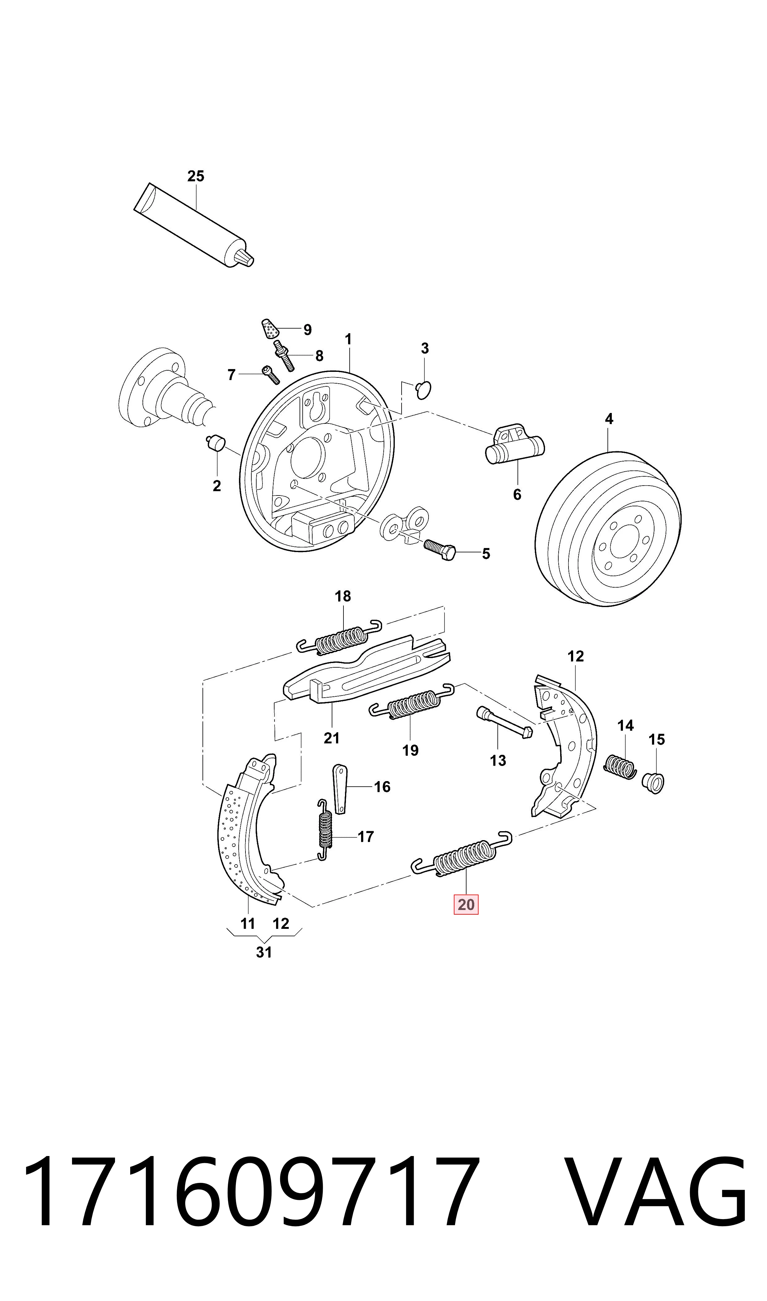  VAG 171609717 цена, от 1.27 USD