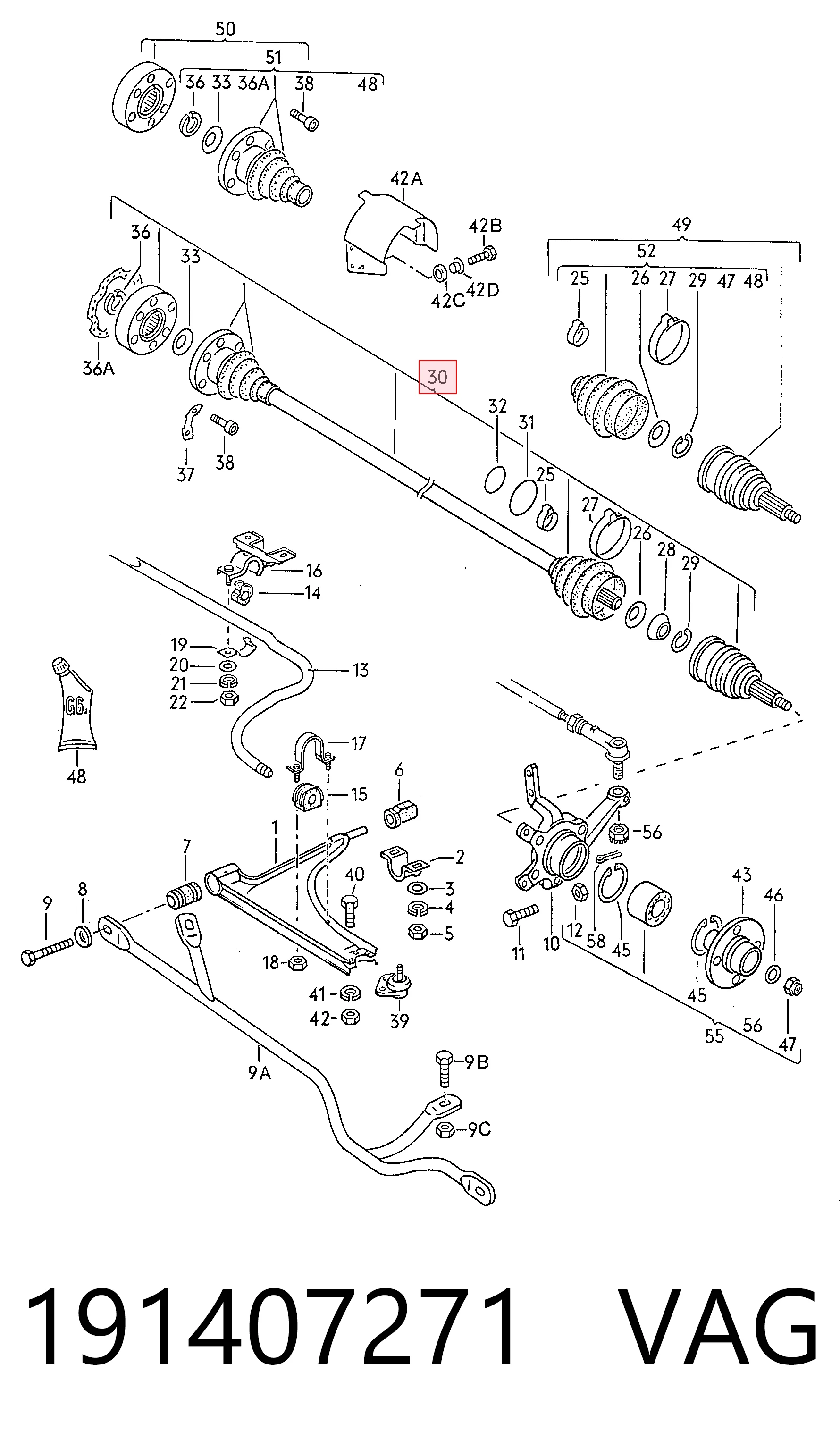 Привод передний левый Volkswagen Polo III седан (6KV2) (1995 - 2001) цена, от 83.25 USD