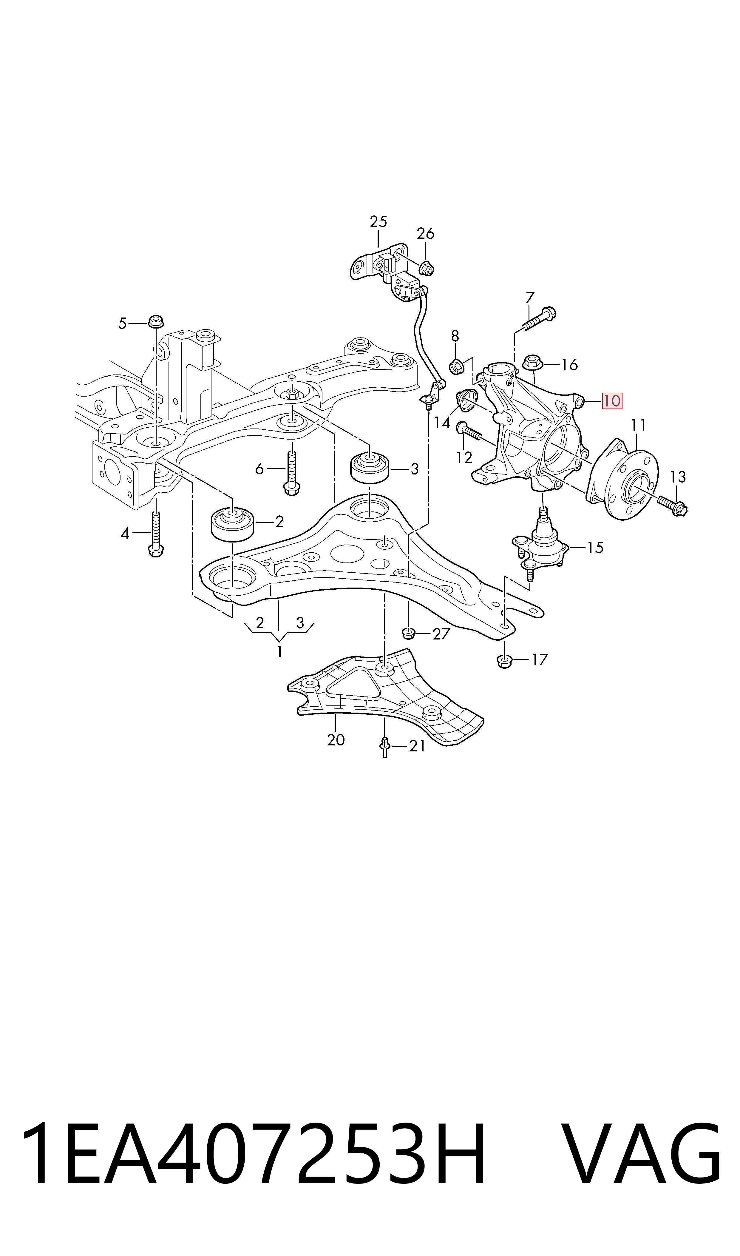 Цапфа (поворотный кулак) передний левый KSP KSP02395 цена, от 173.72 USD