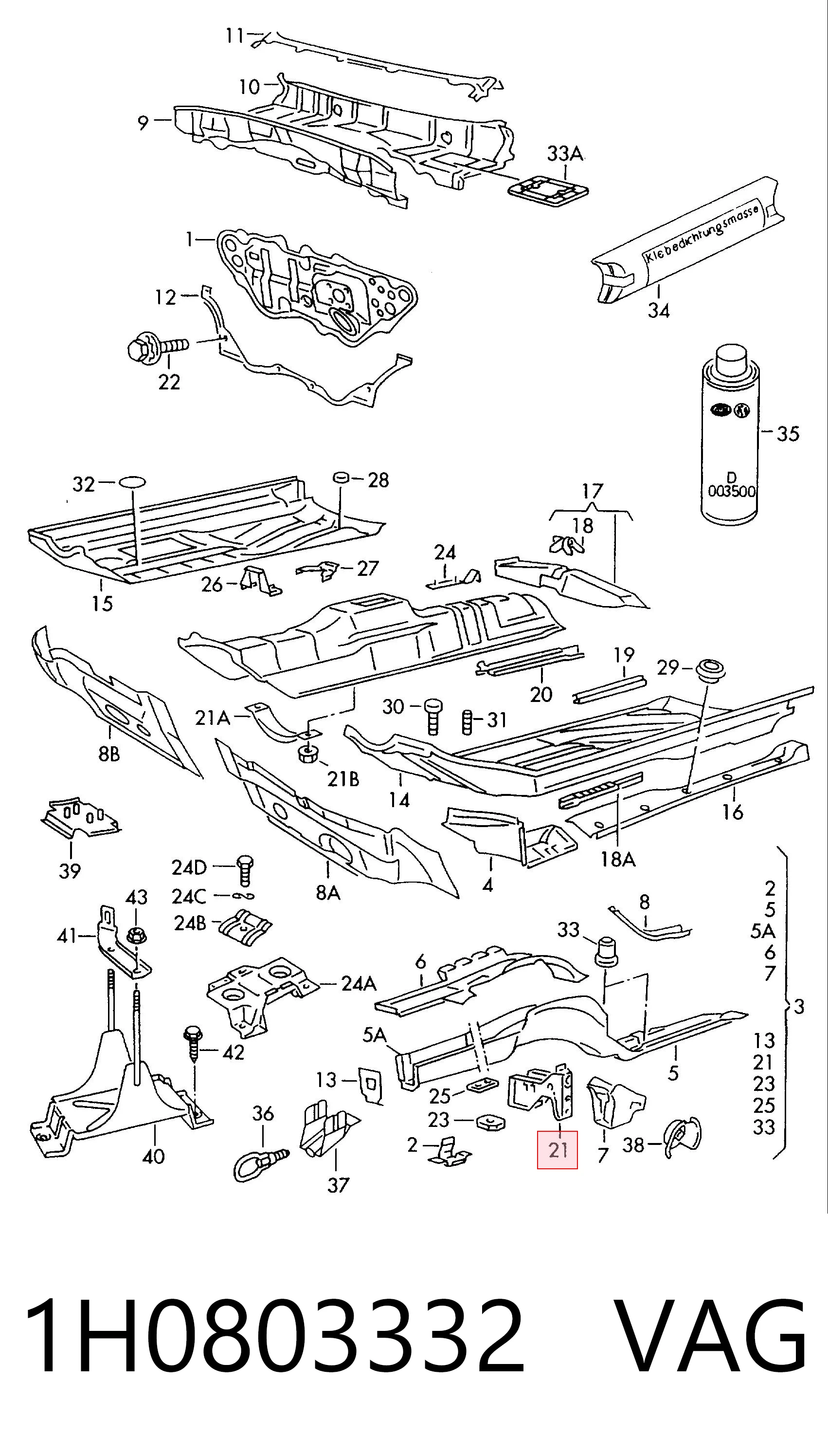 Кронштейн бампера переднего на Volkswagen Golf III 1H5