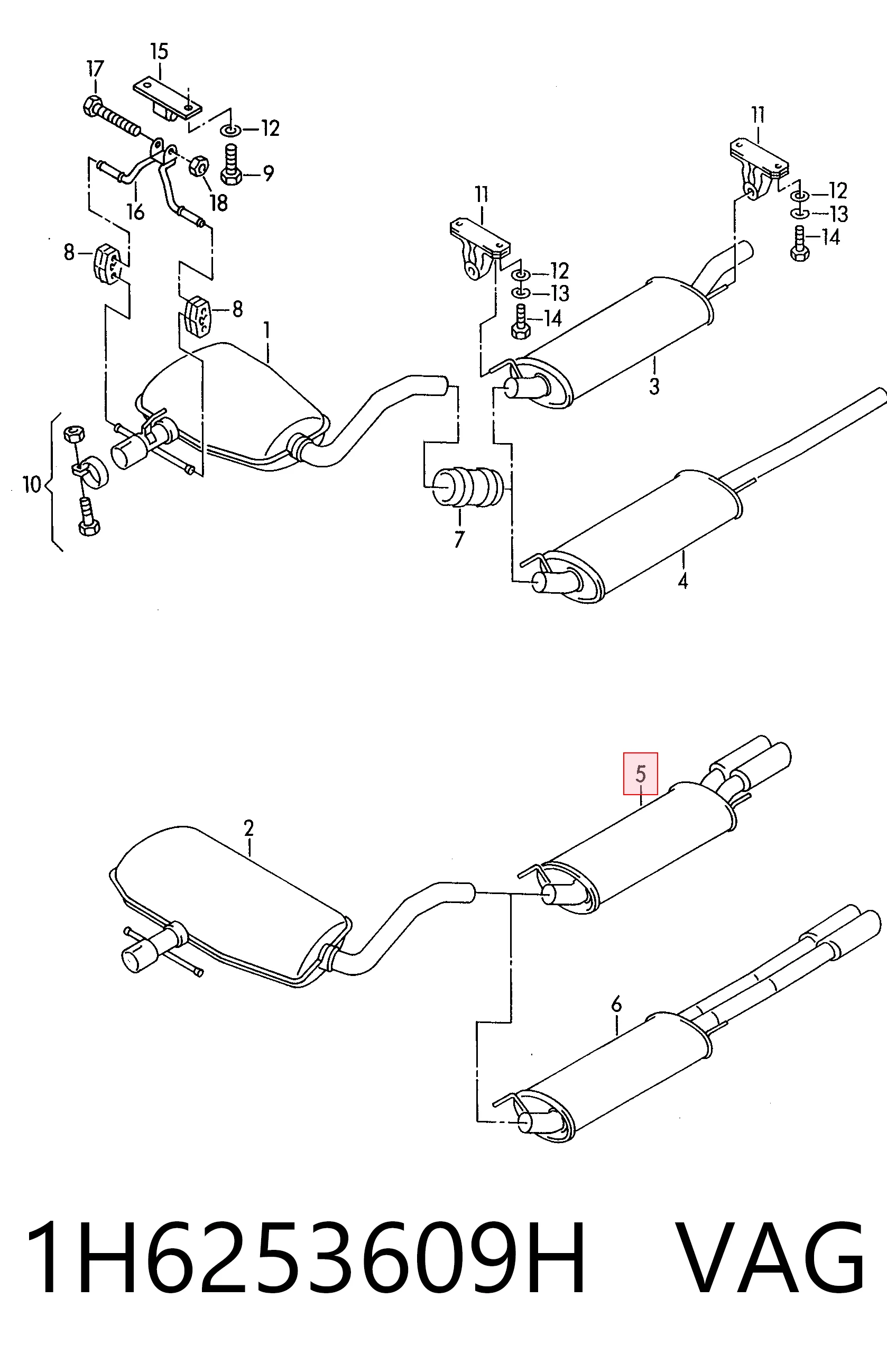 BS233715 Bosal Выхлопная труба