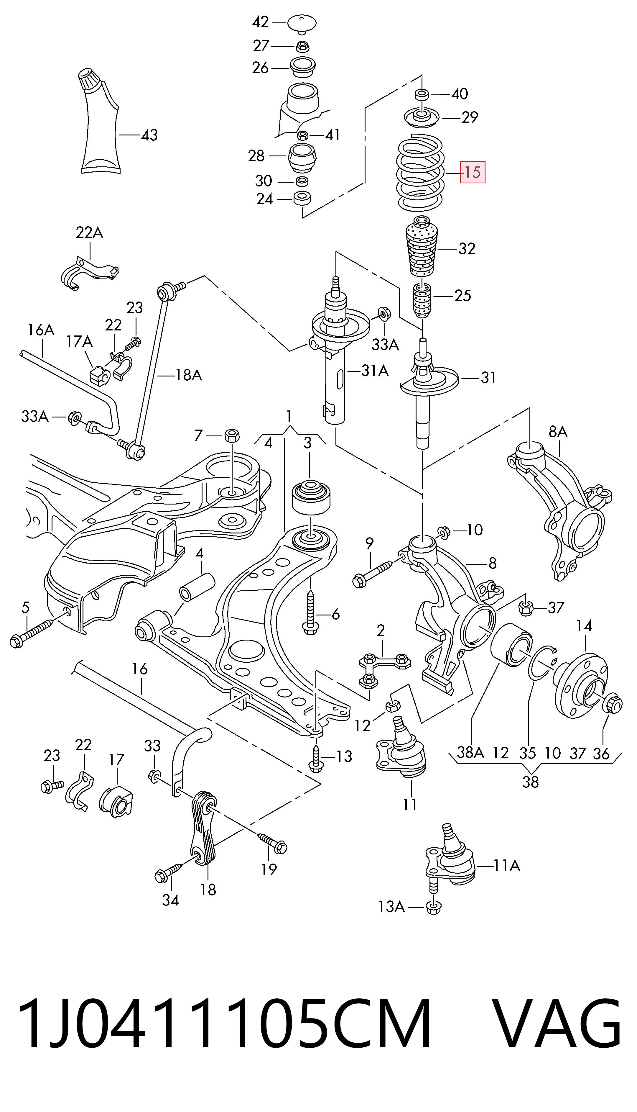 1J0411105CM VAG