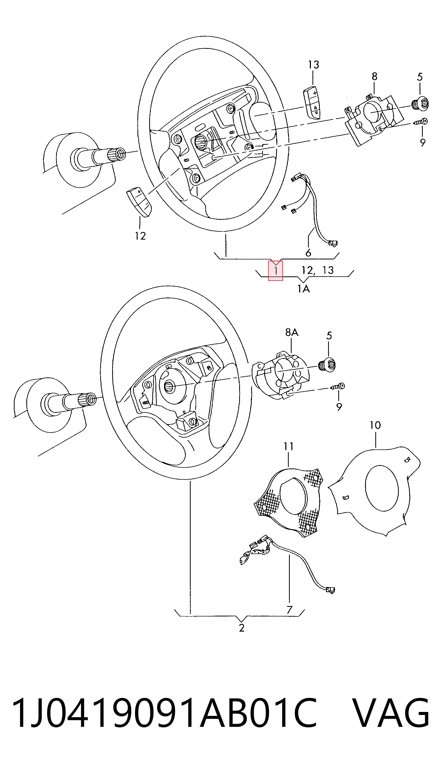 1J0419091AB01C VAG