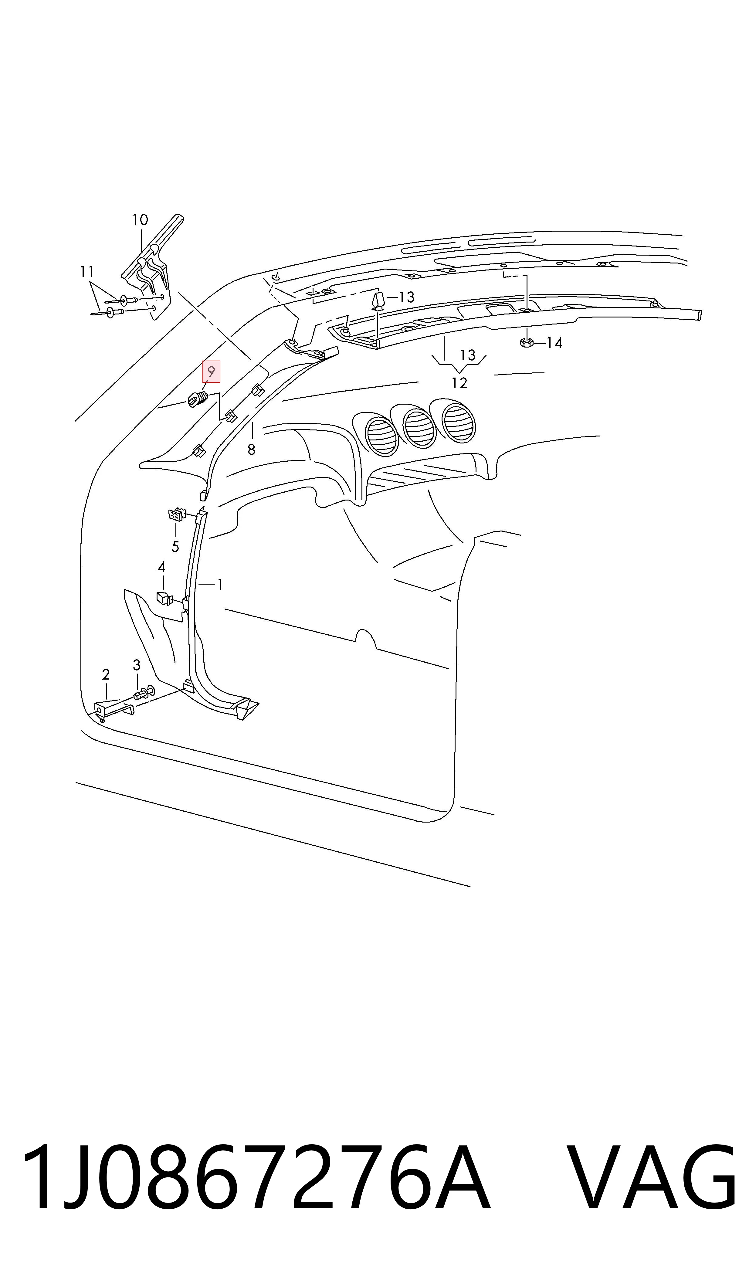 1J0867276A VAG 