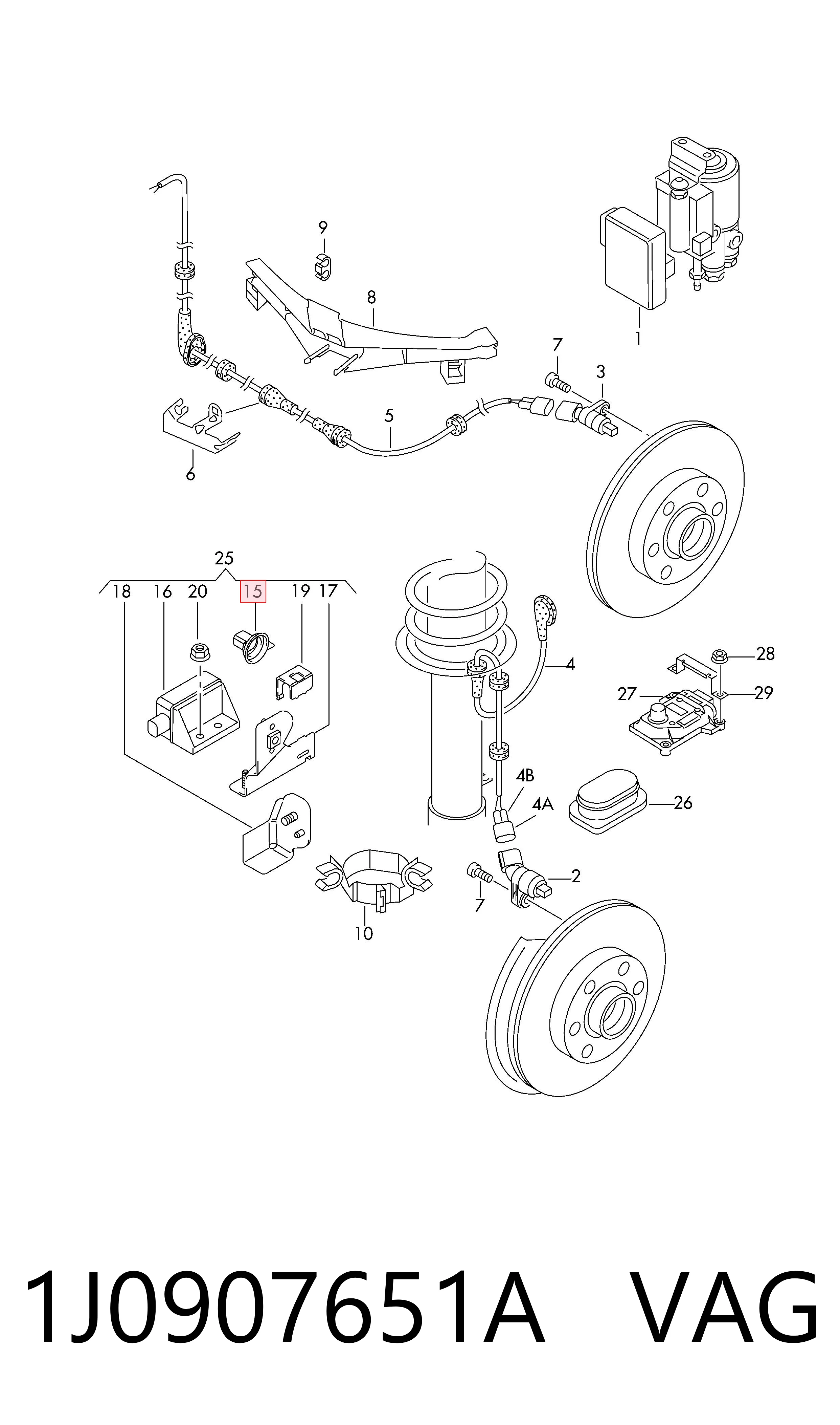 Датчик продольного ускорения Ford 1J0907651A цена, от 64.58 USD