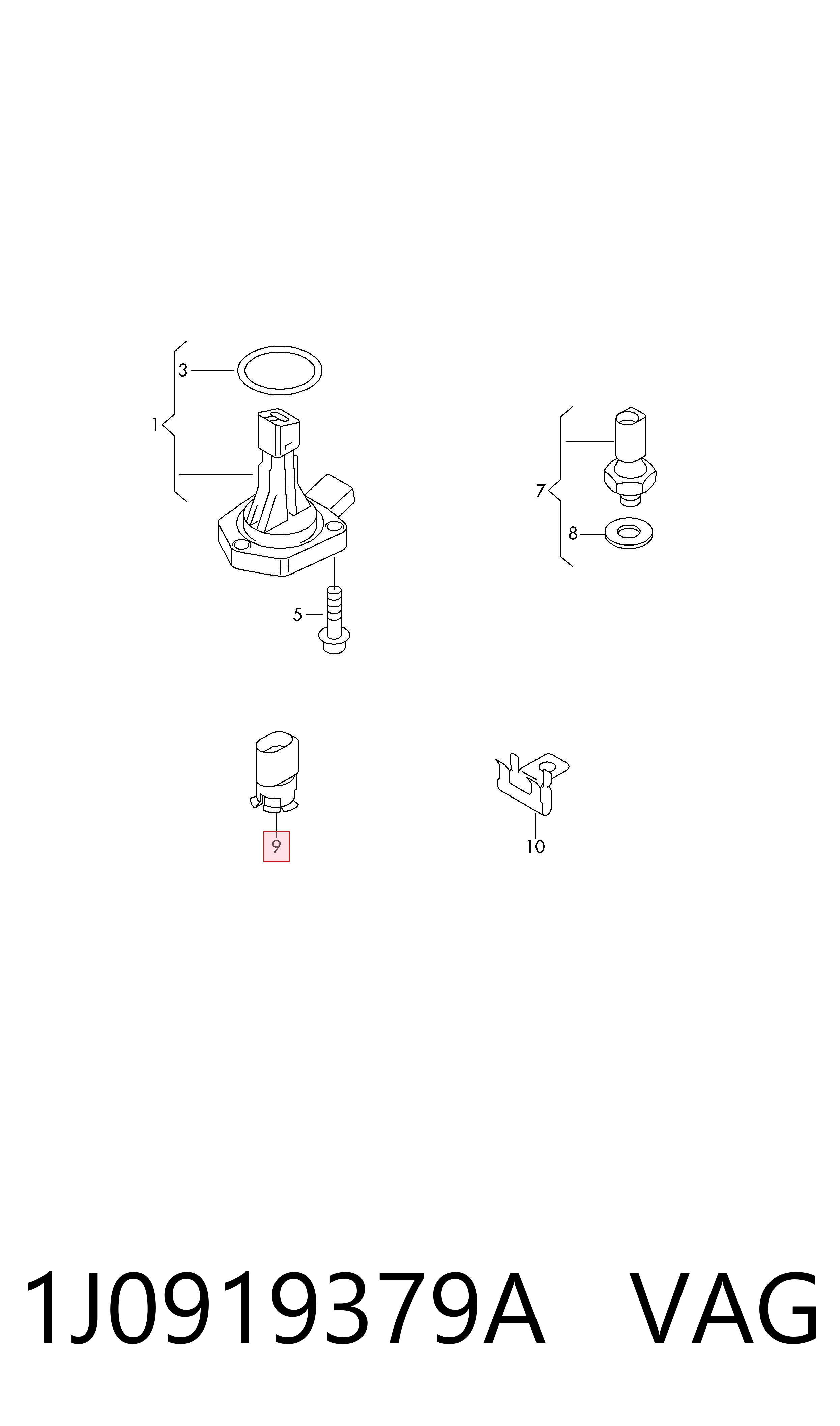 Датчик температуры окружающей среды VAG 1J0919379A цена, от 6.33 USD
