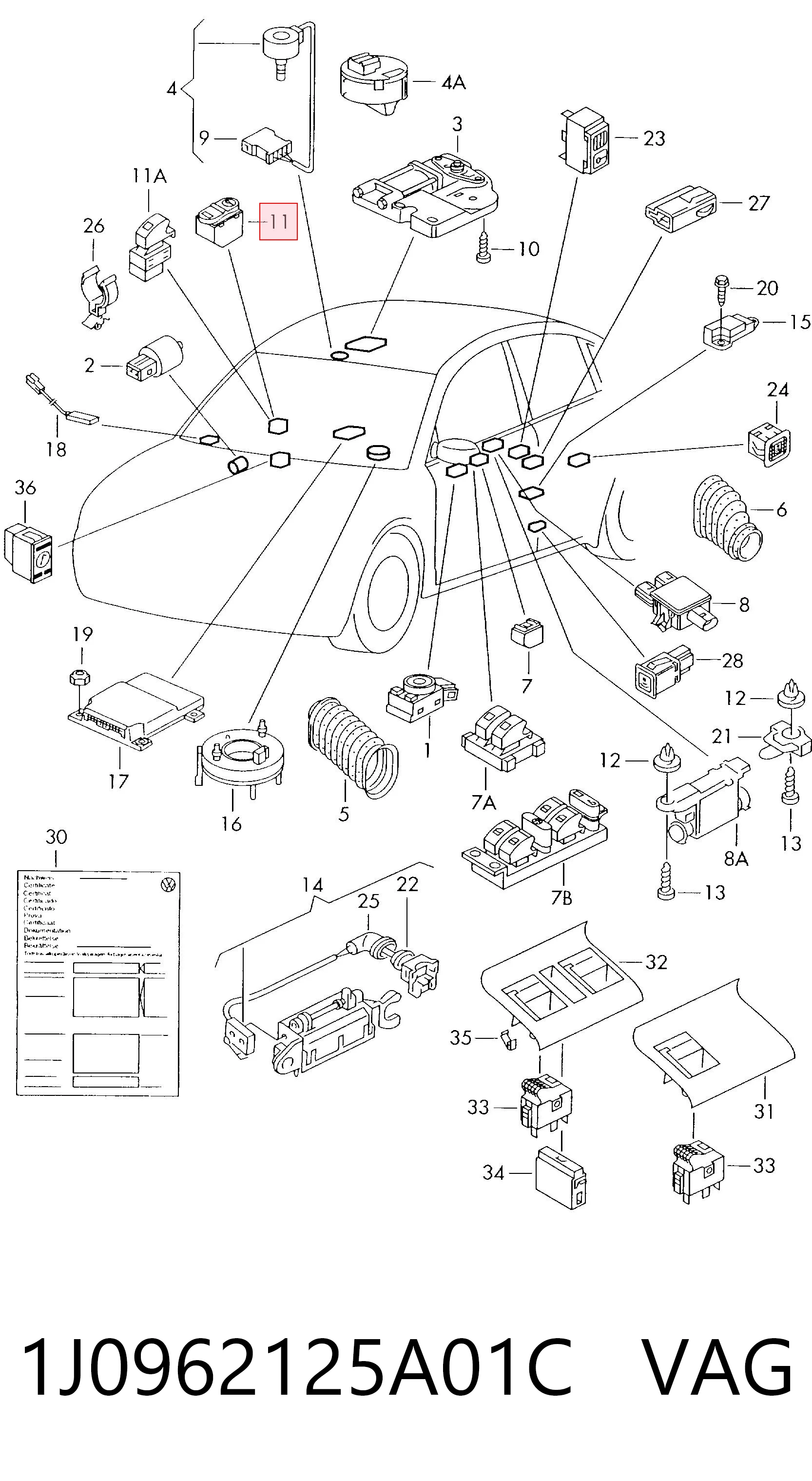 1J0962125A01C VAG 