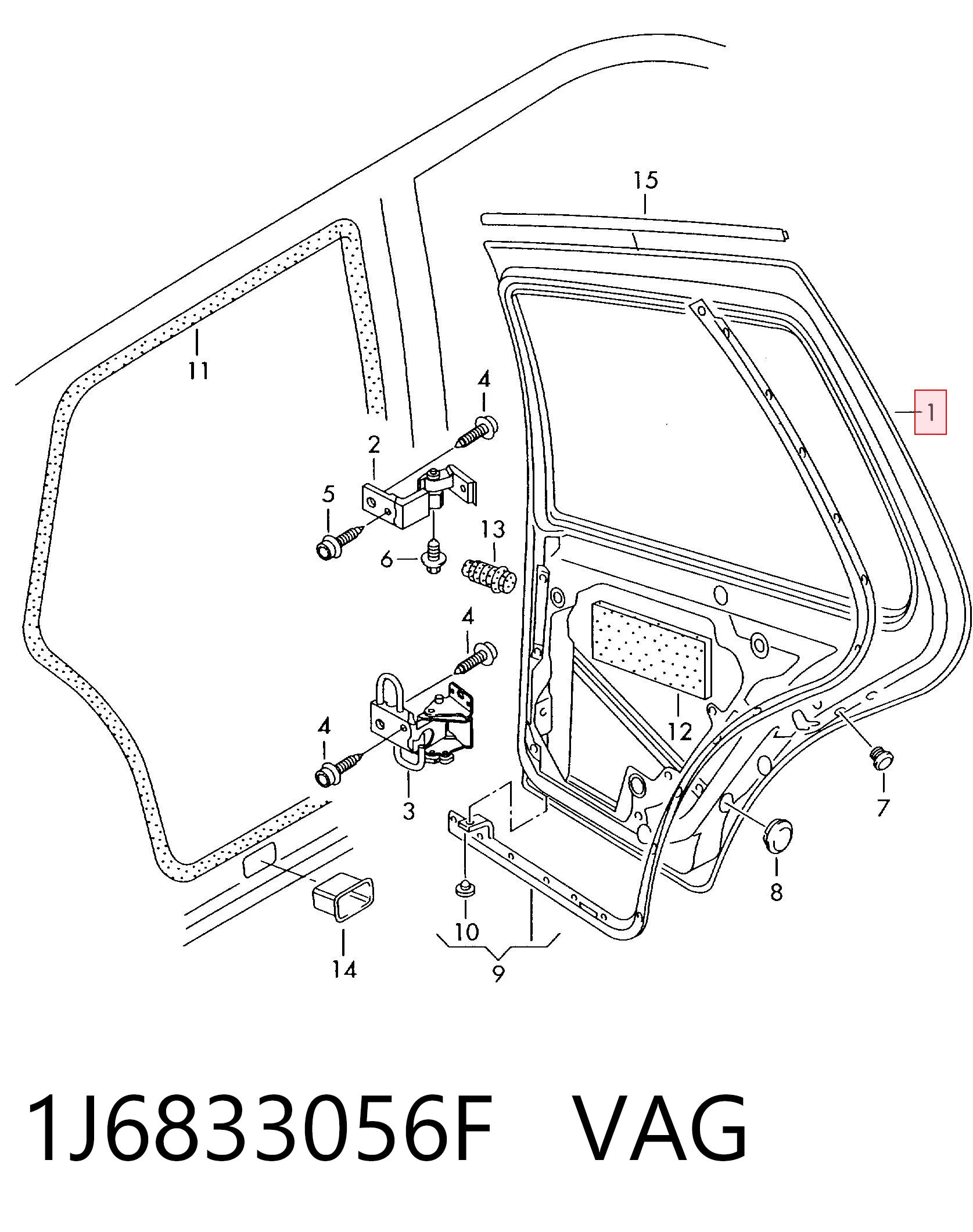 Дверь задняя, правая на Volkswagen Golf V 1K1