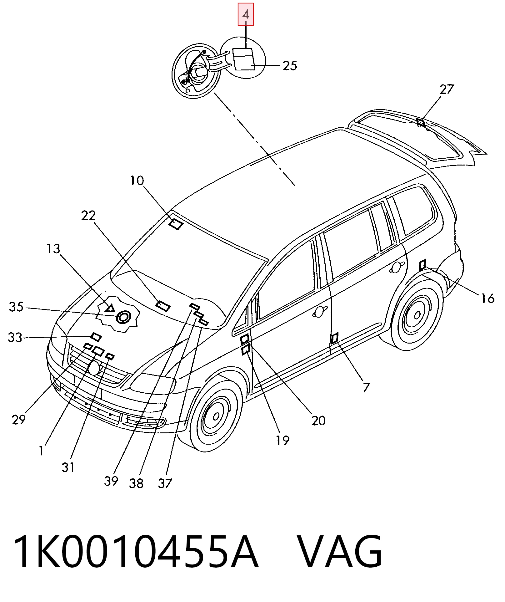 Дверка бензобака на Volkswagen Passat B8 3G2, CB2