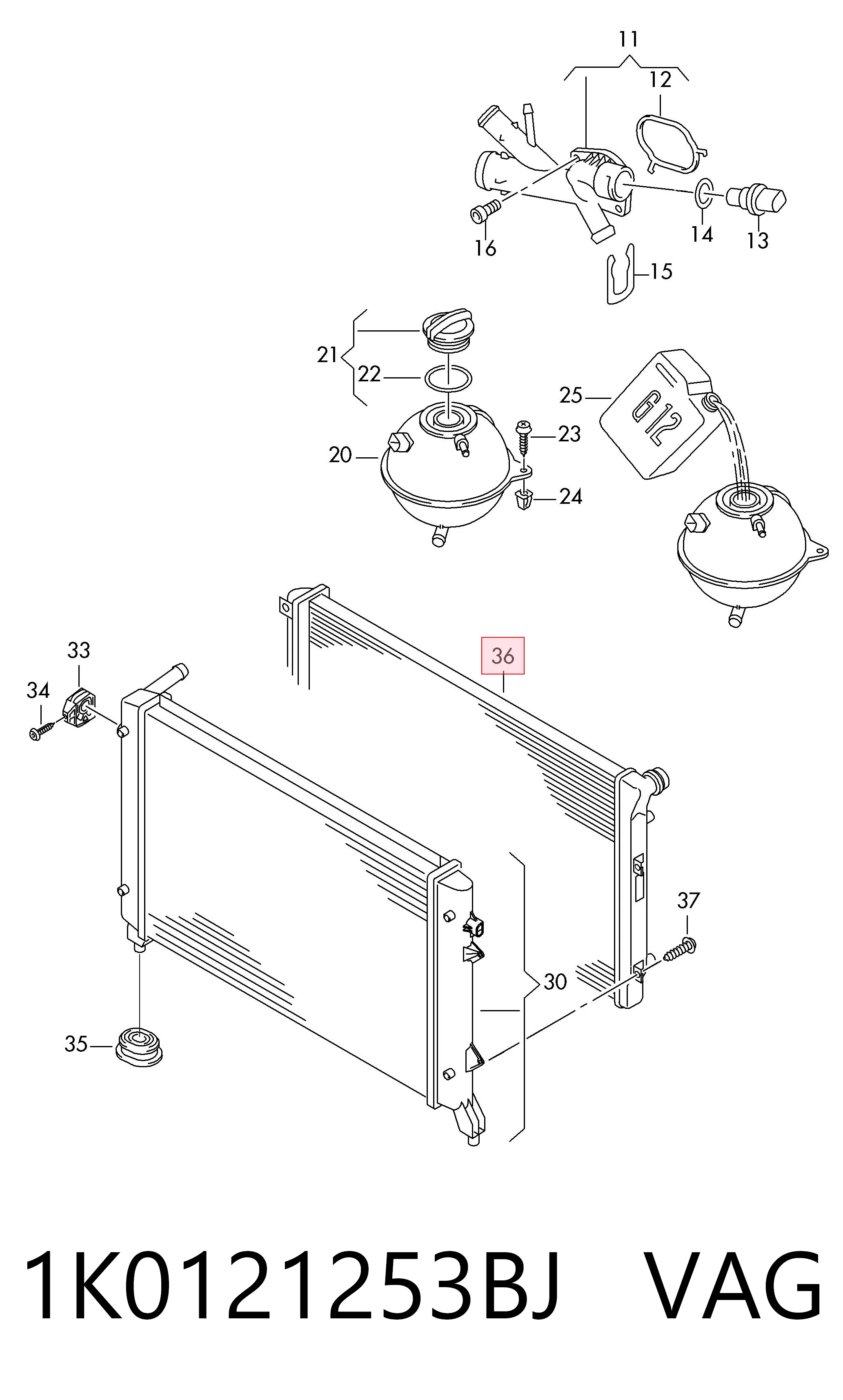 Радиатор охлаждения двигателя KLARKSONAS RA65309 цена, от 123.94 USD
