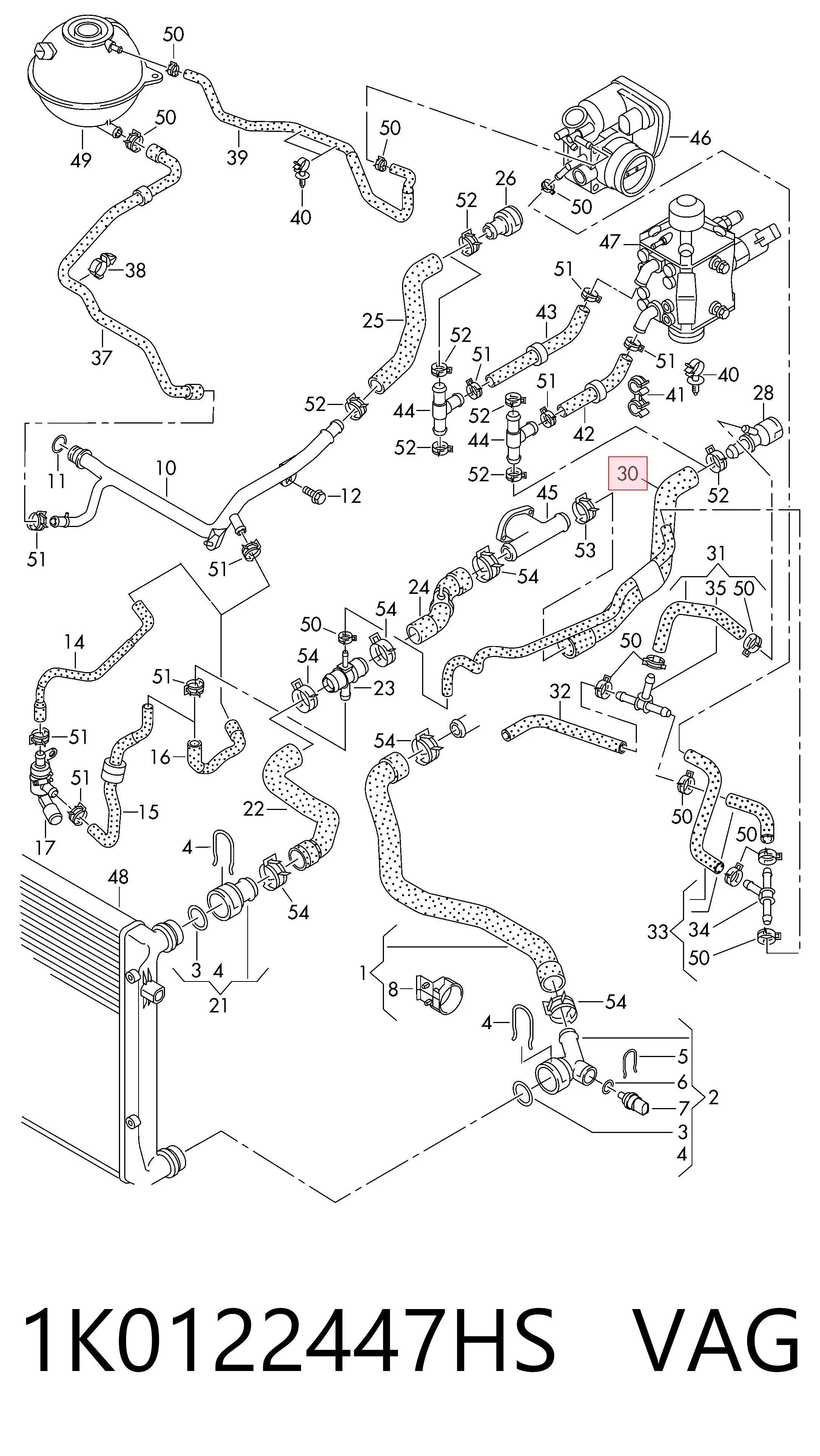 Купить 3T122001 AND Трубопроводы и шланги системы охлаждения