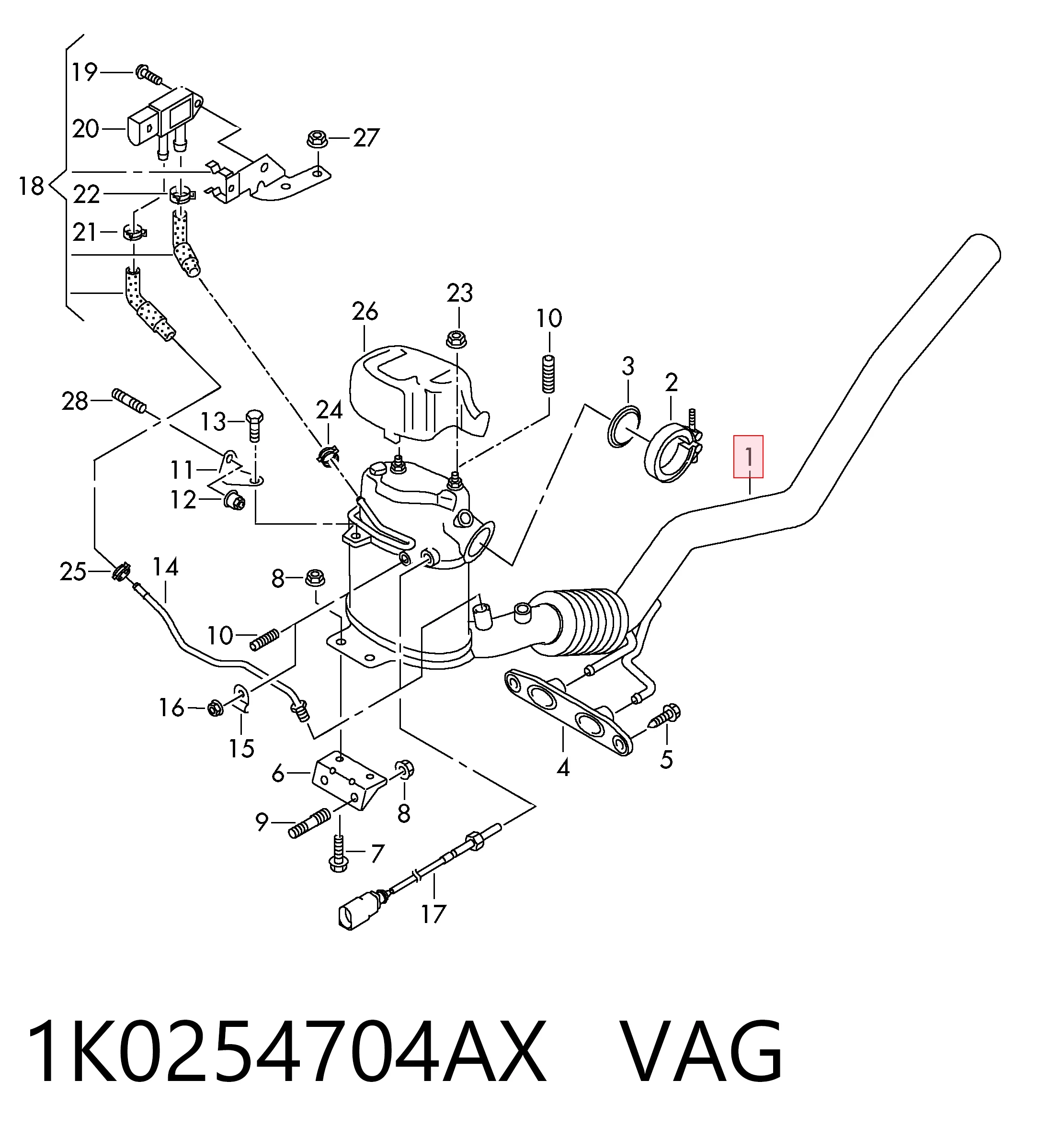 1K0254704AX VAG Сажевый фильтр DPF