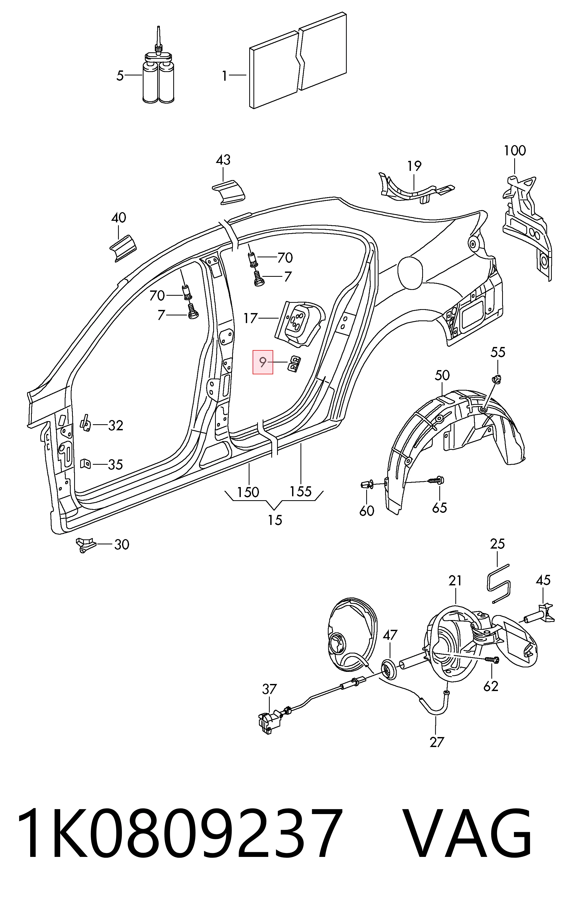 1K0809237 VAG 