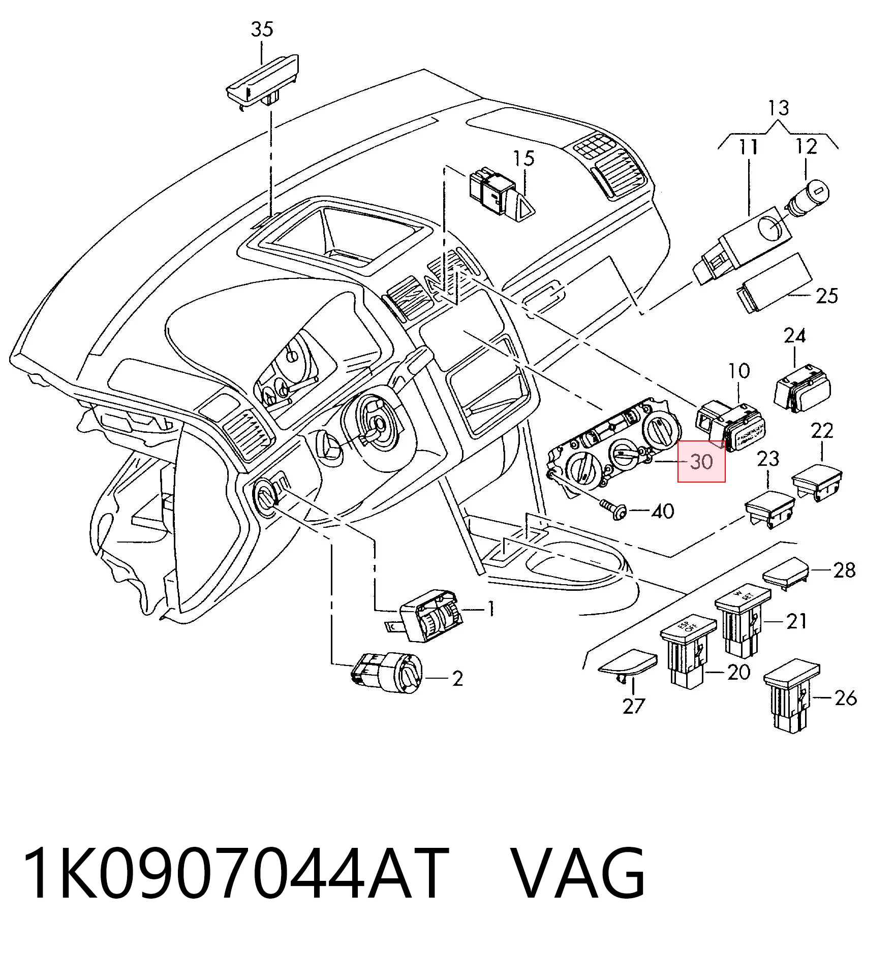 Регулятор вентилятора отопителя Volkswagen Jetta V седан (1K2) (2004 - 2010) цена, от 28.31 USD