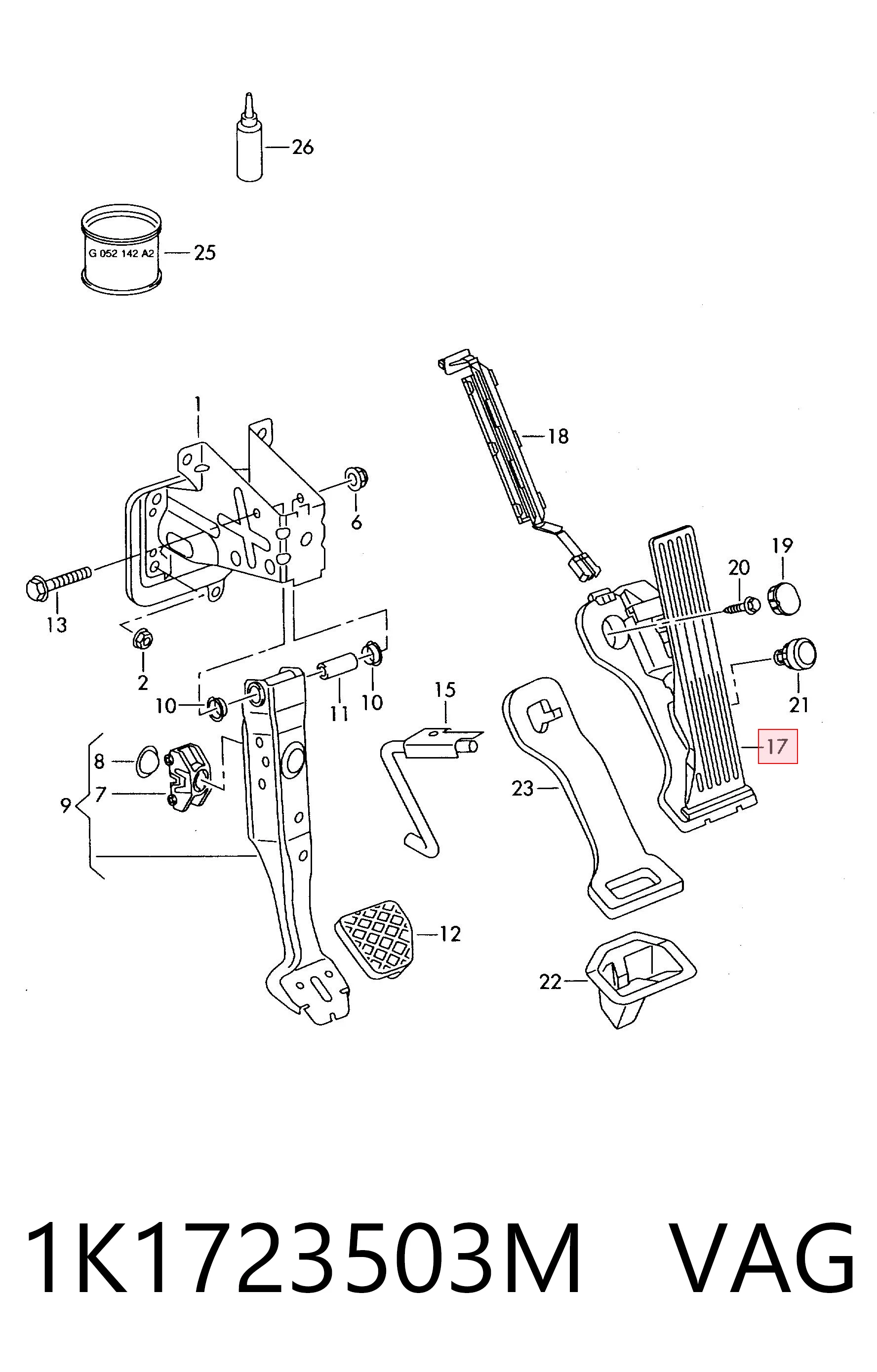 Педали газа на Seat Toledo III 5P2