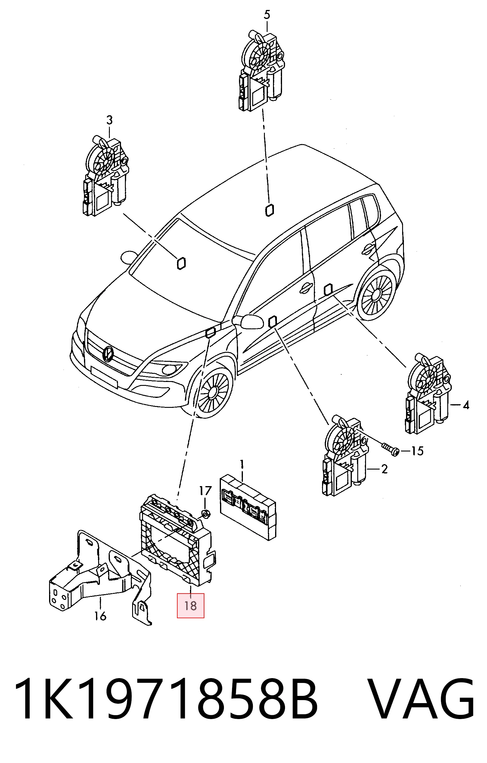 Блок комфорта Volkswagen Golf V хэтчбек (1K1) (2003 - 2010) цена, от 8.31 USD